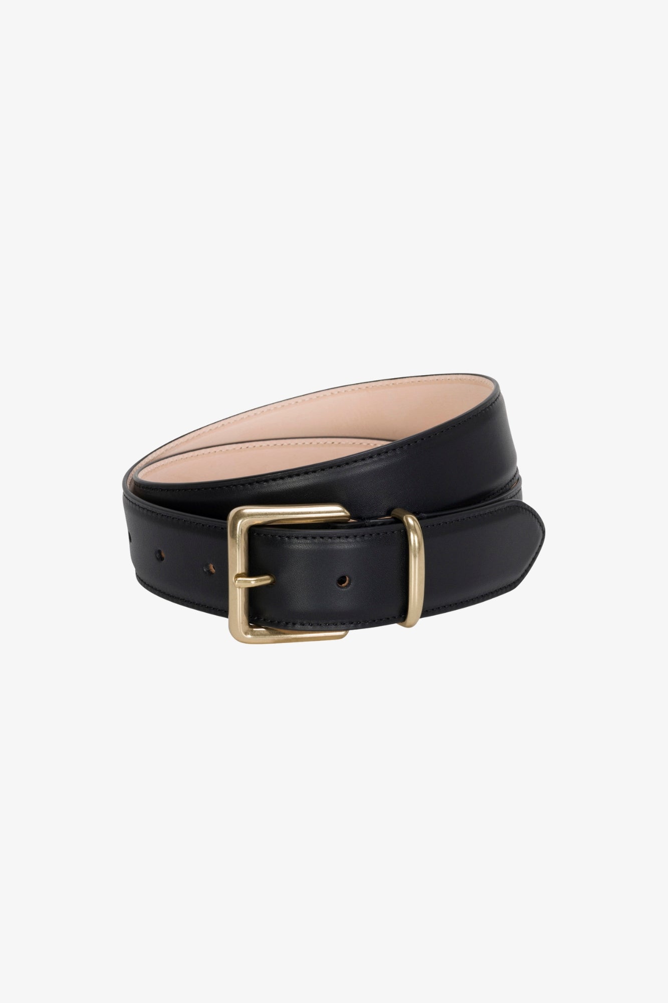 Black Leather Clara Belt