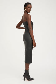 Black Leather Tube Dress