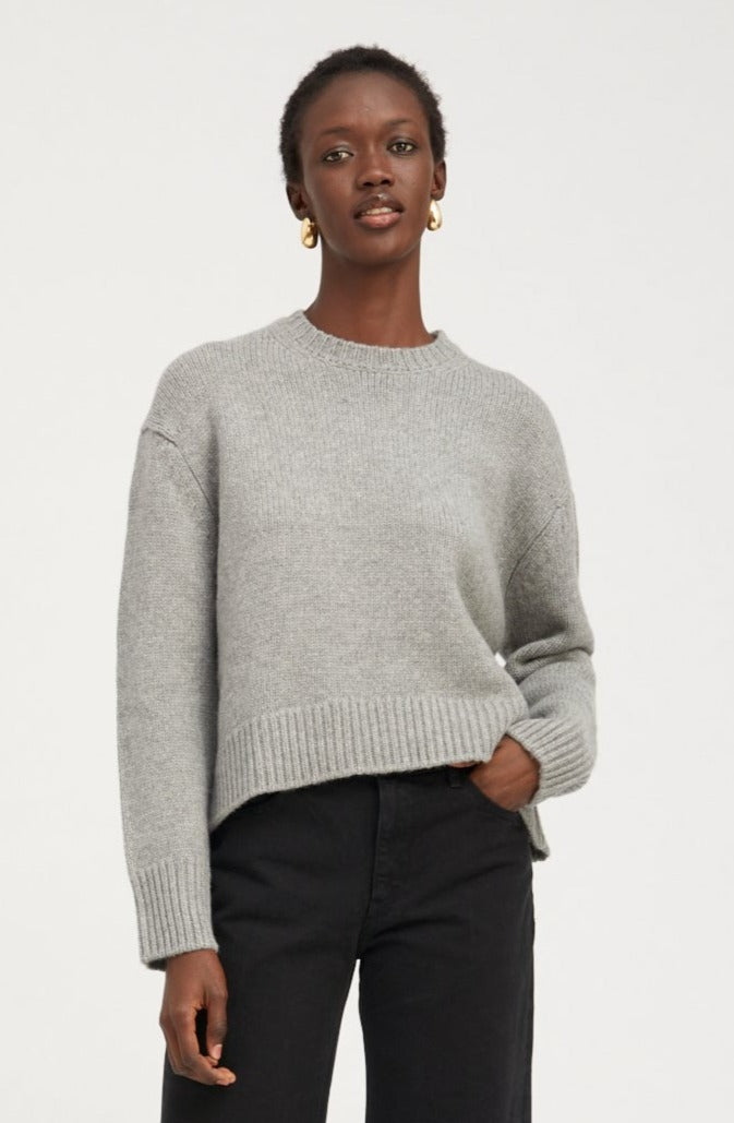 Grey Heavy Cashmere Sweater – SPRWMN