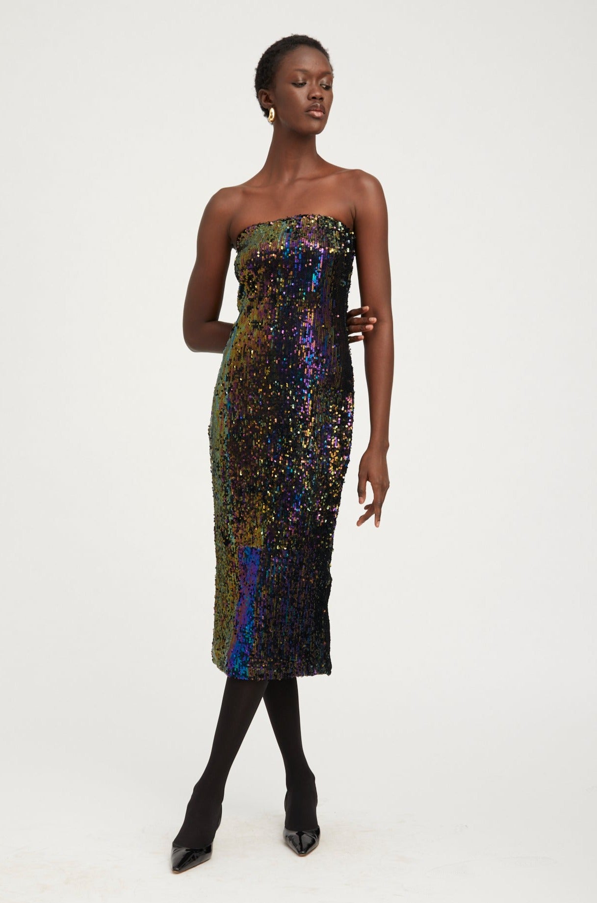 Multi Color Sequin Tube Dress