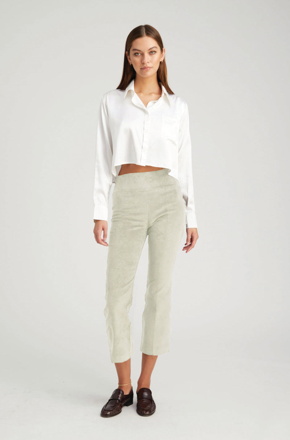 Sable Corduroy Crop Flare Pants