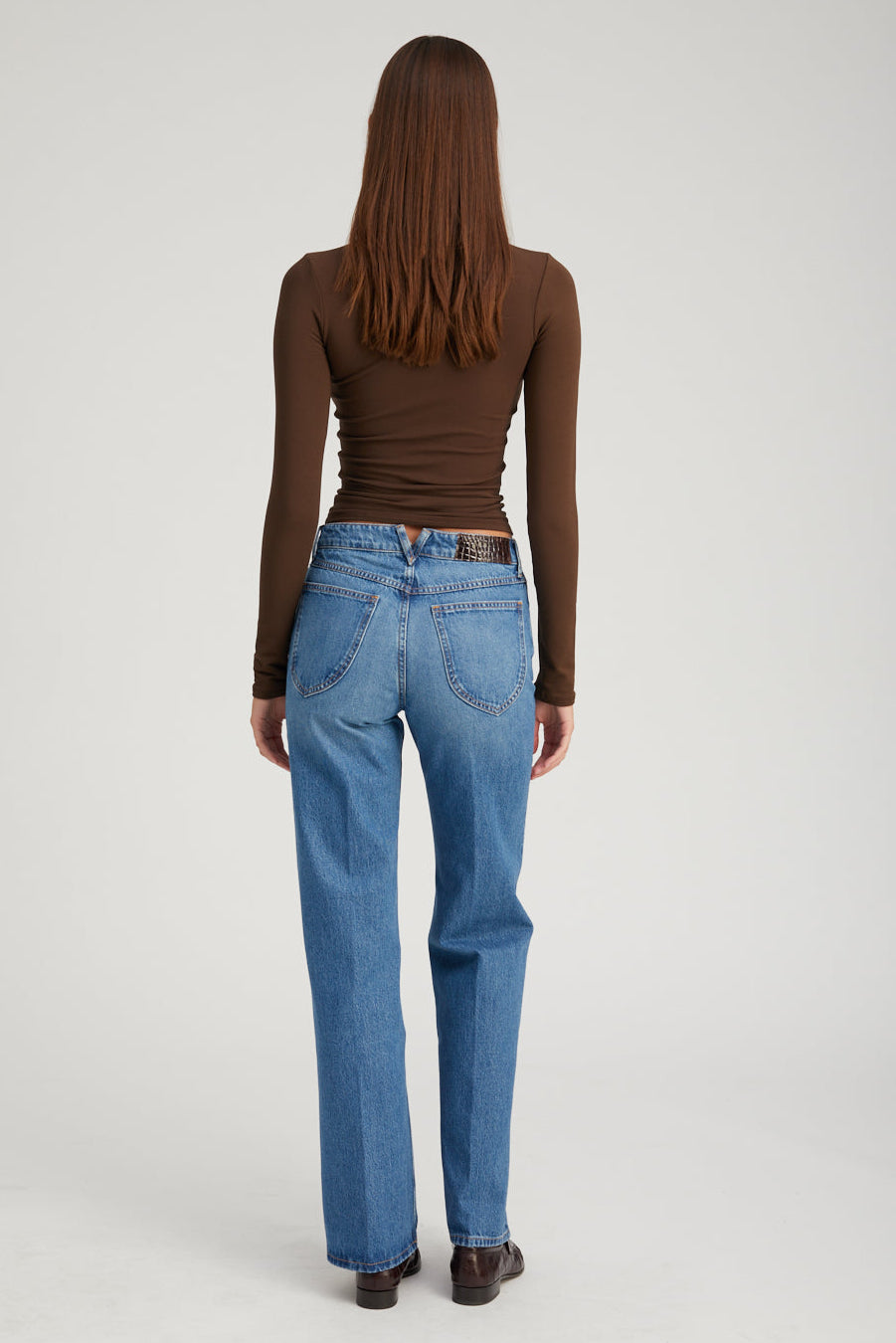 Dark Chocolate City Long Sleeve Mock Neck