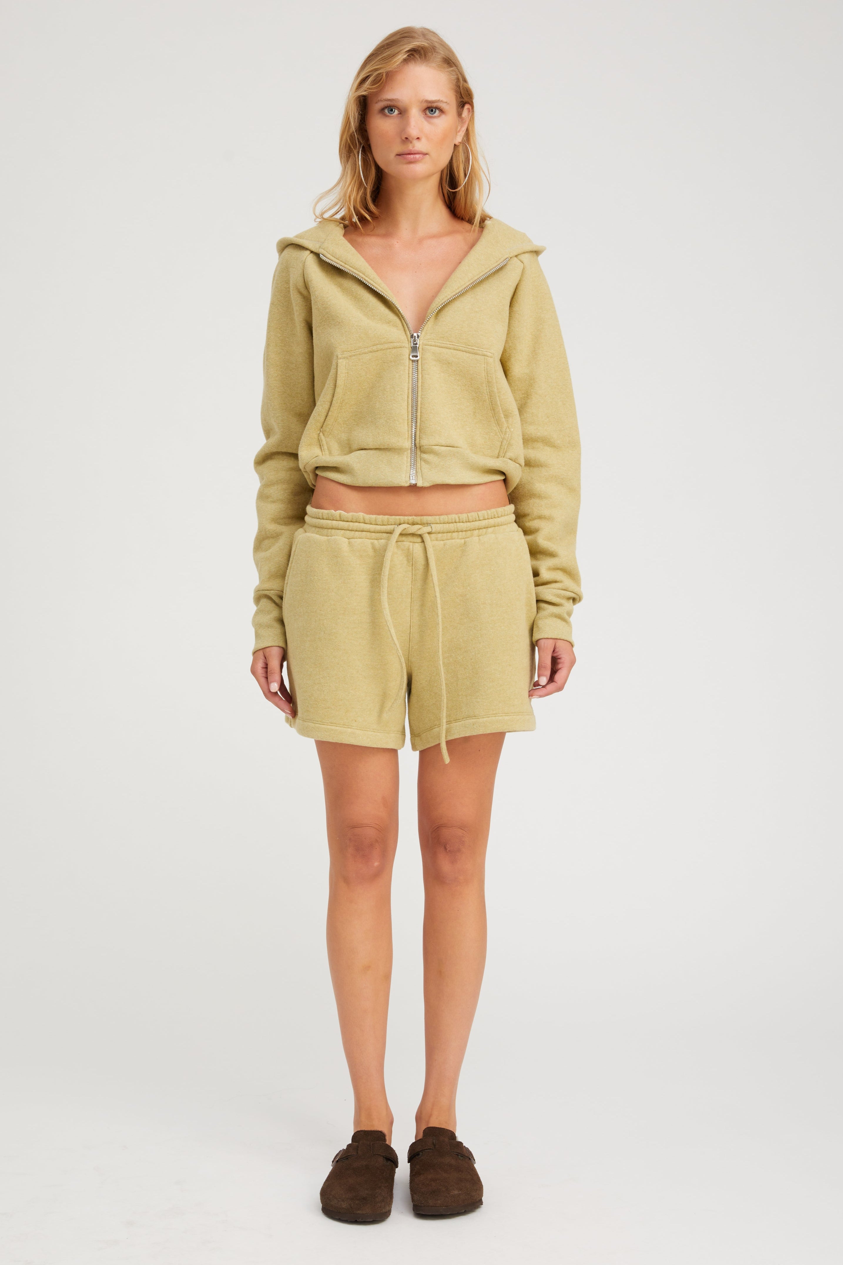 Pistachio Melange Sweatshorts