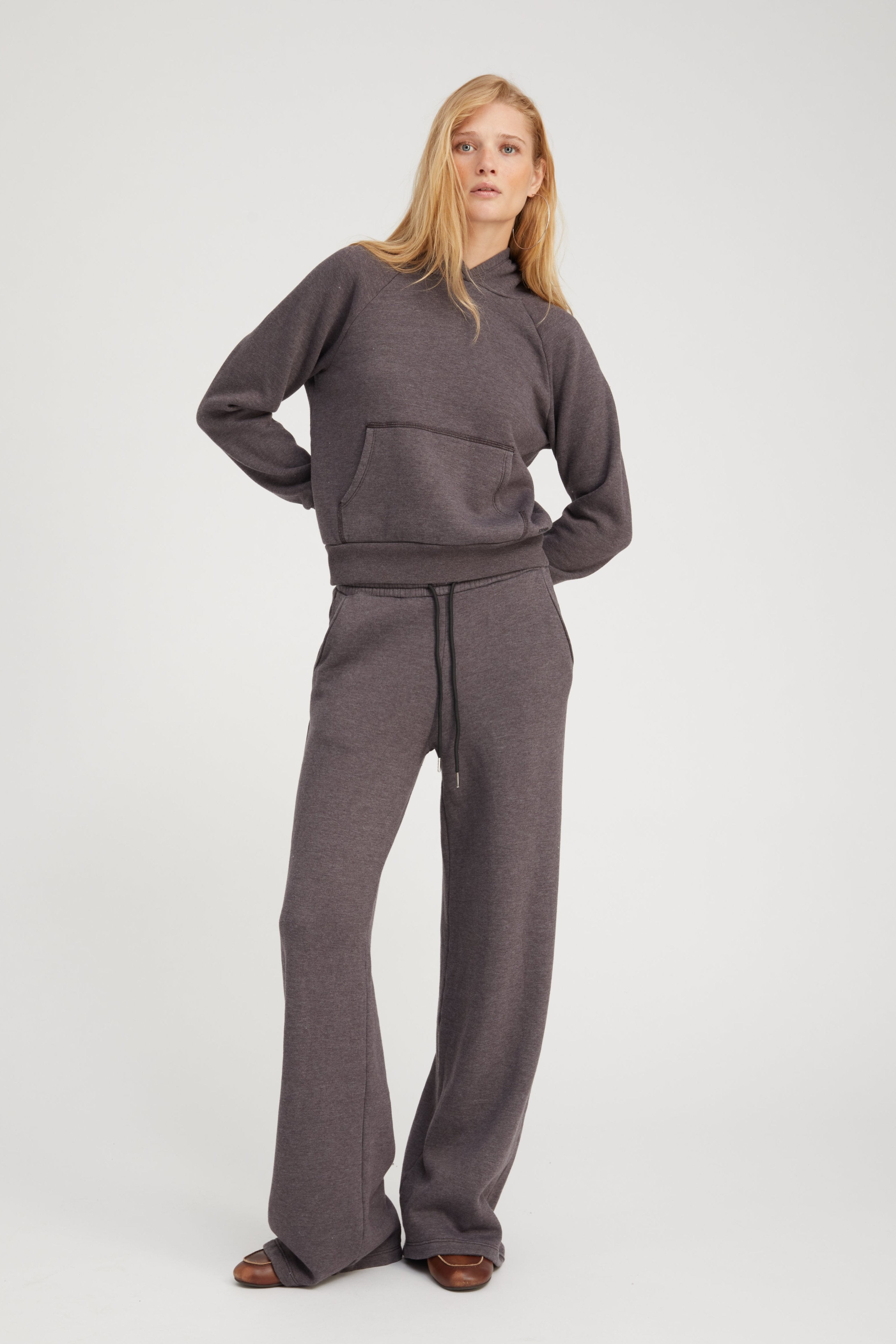 Charcoal Shrunken Hoodie