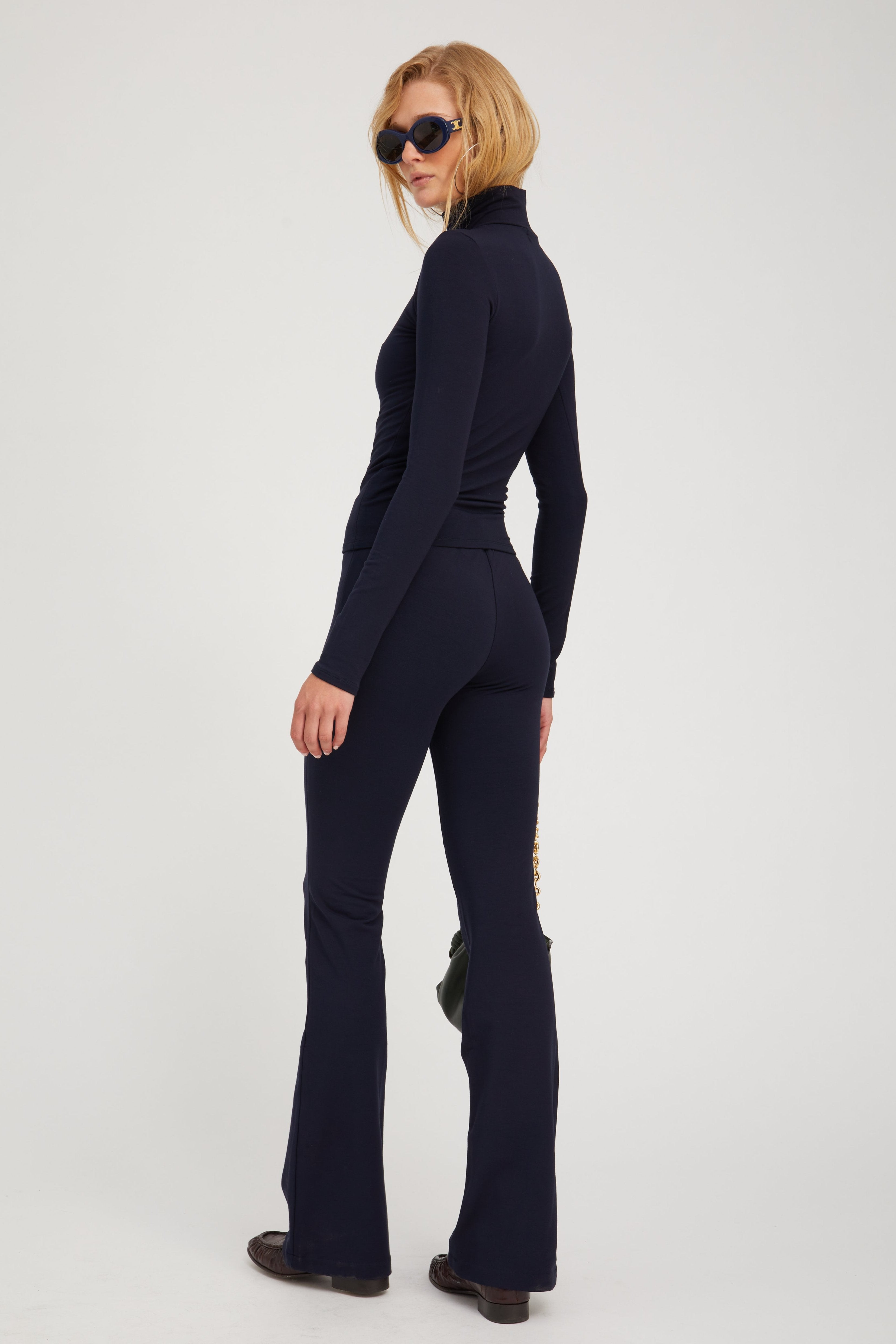 Navy City Long Sleeve Turtleneck