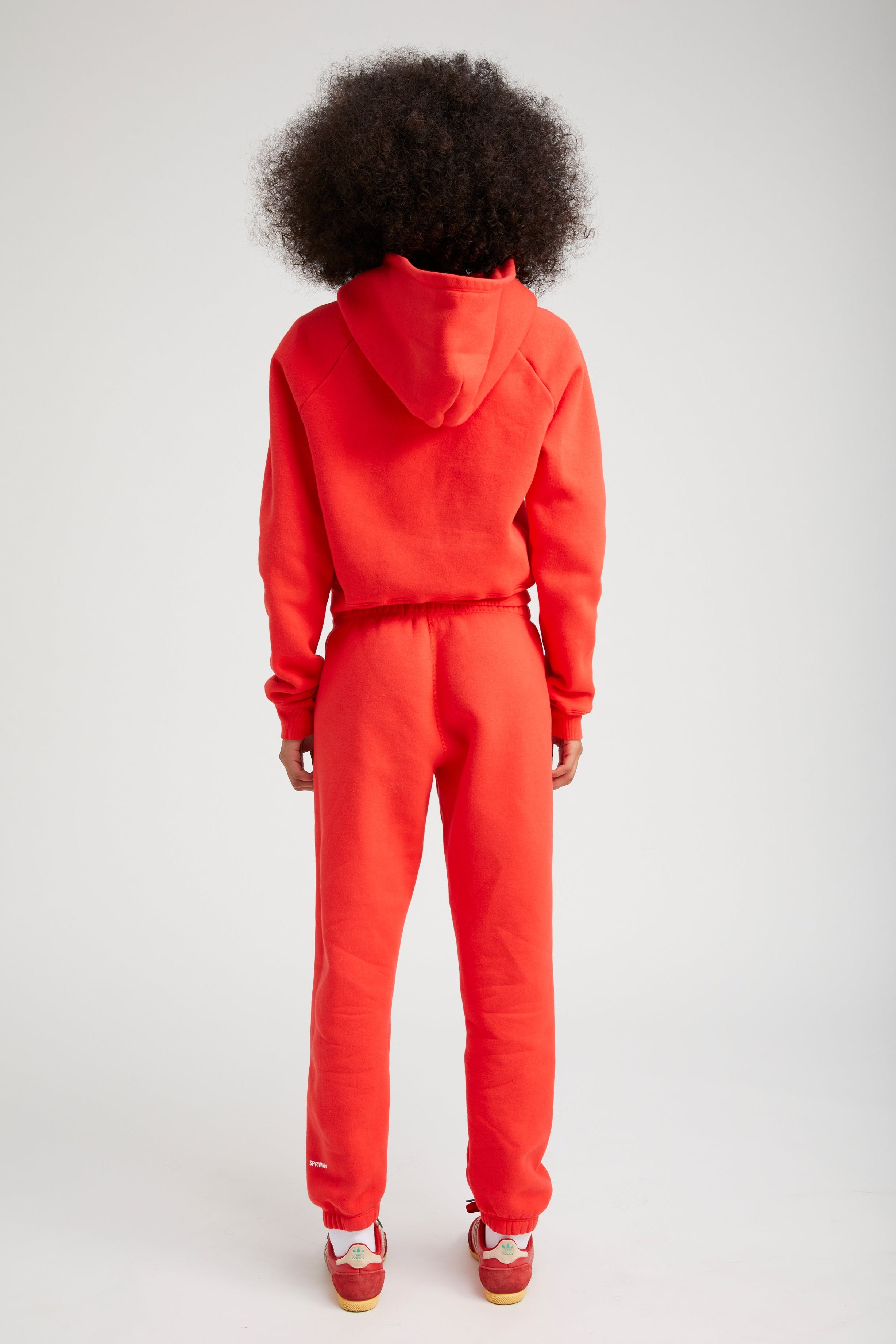 Red Cotton Mini Logo Sweatpants