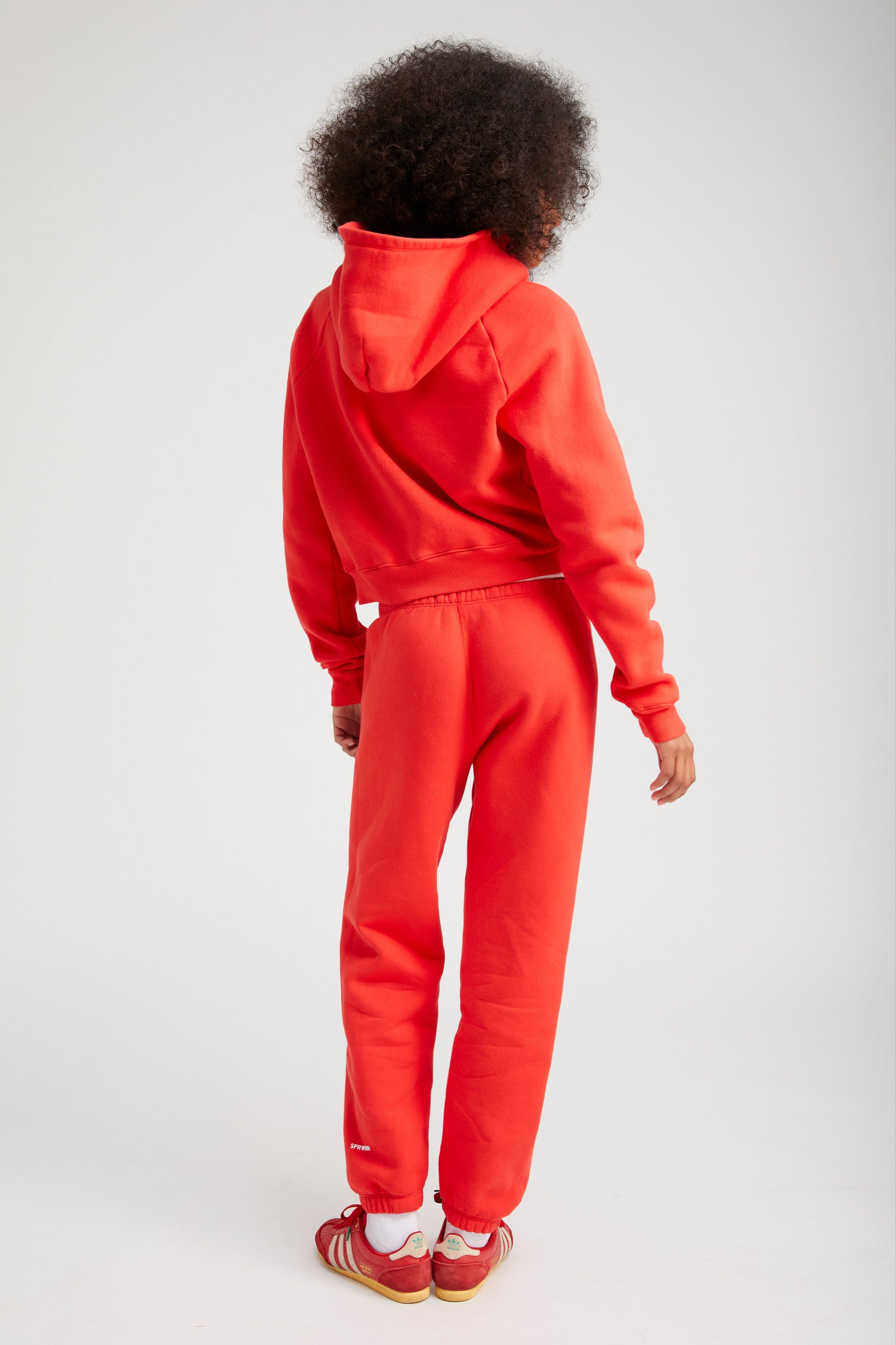 Red Cotton Mini Logo Sweatpants