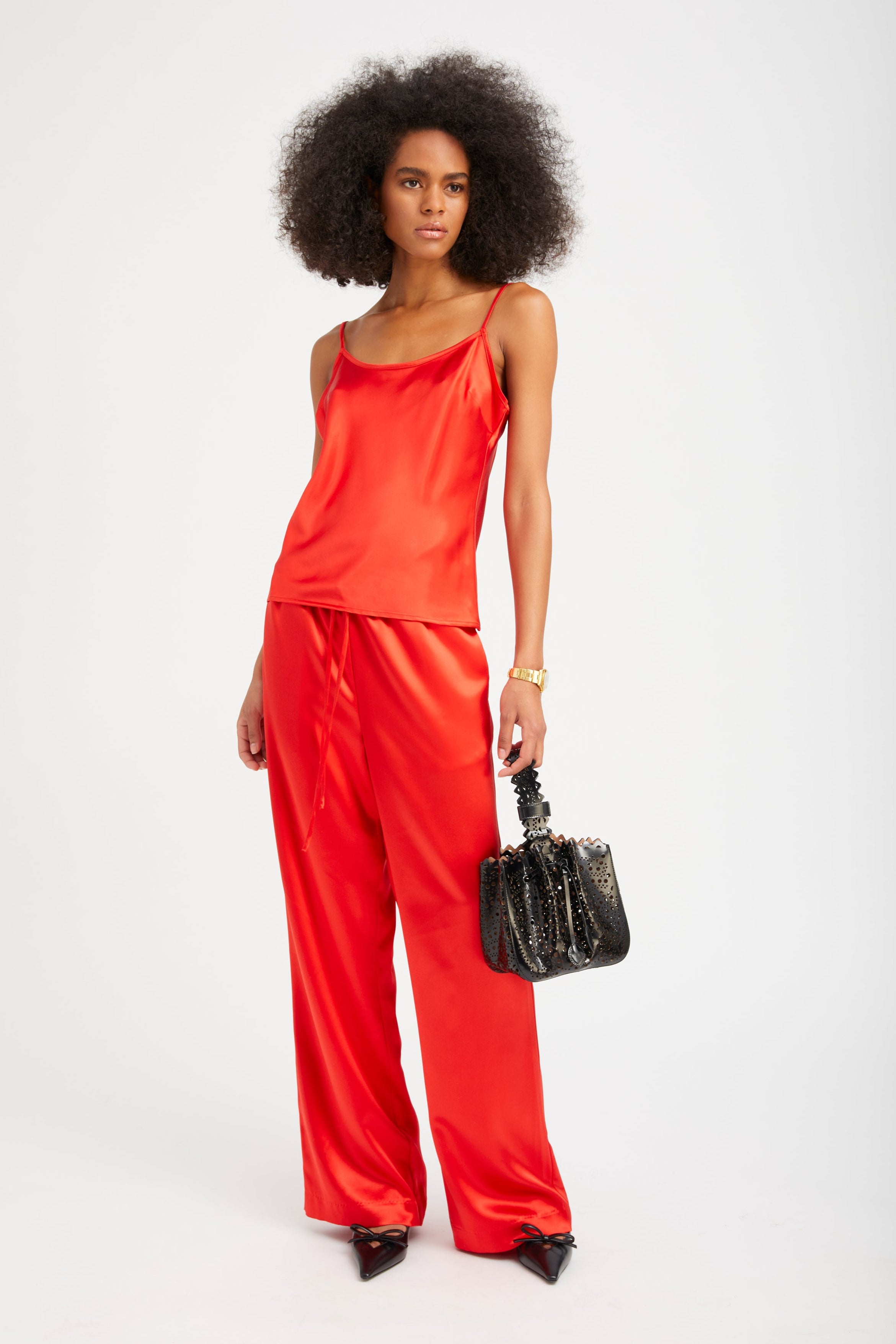 Red Silk Kauai Pants