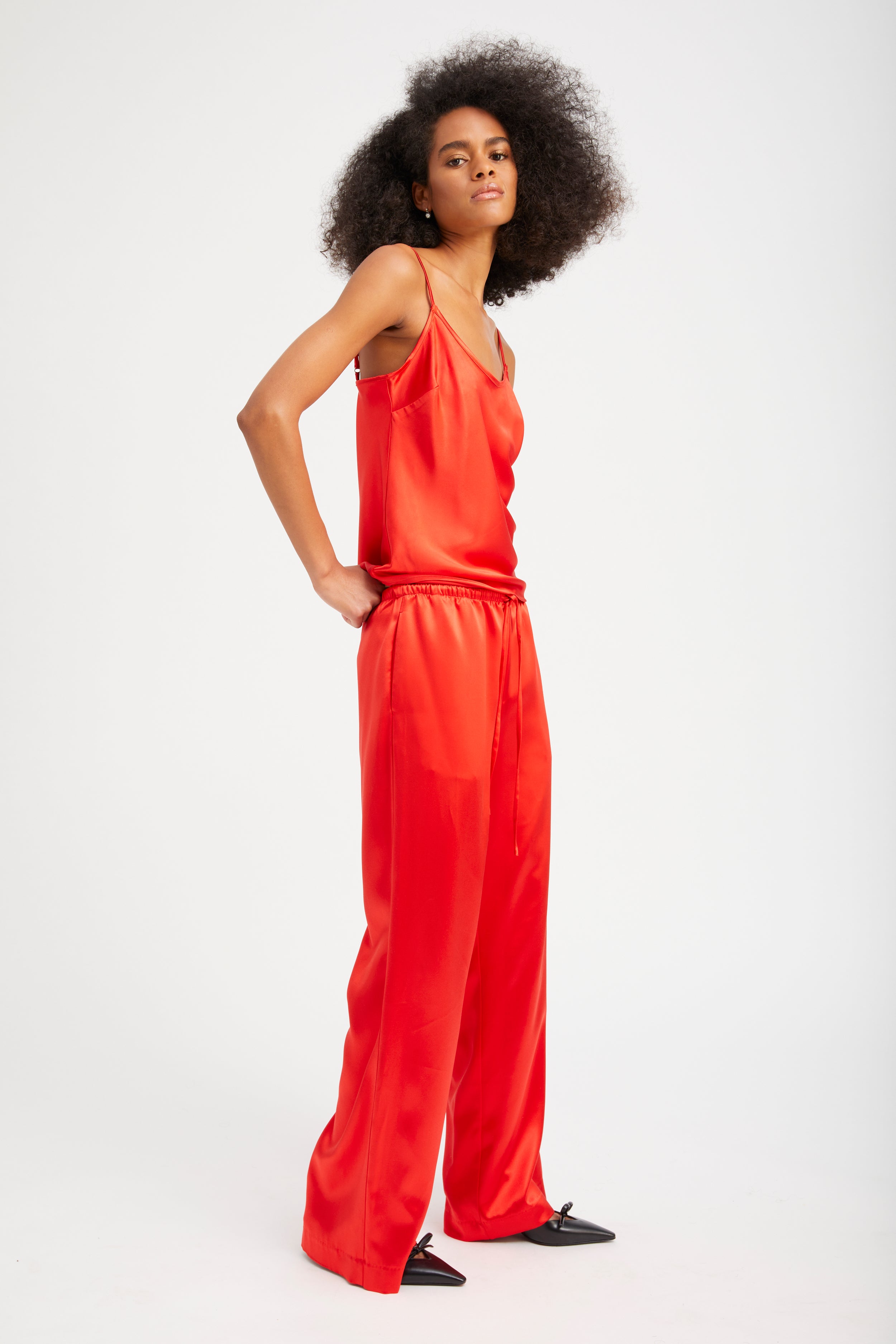 Red Silk Kauai Pants