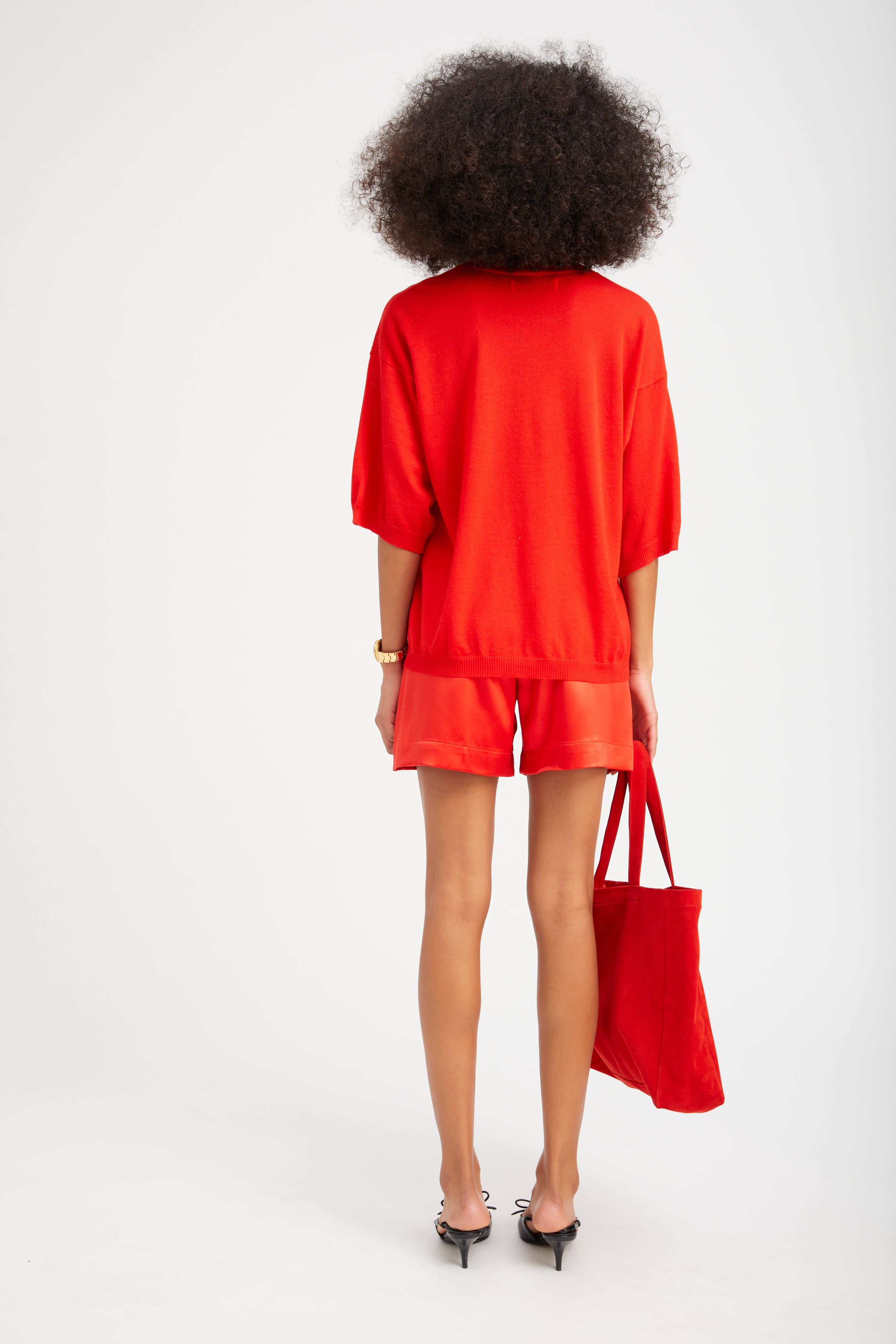 Red Cashmere Boxy Tee