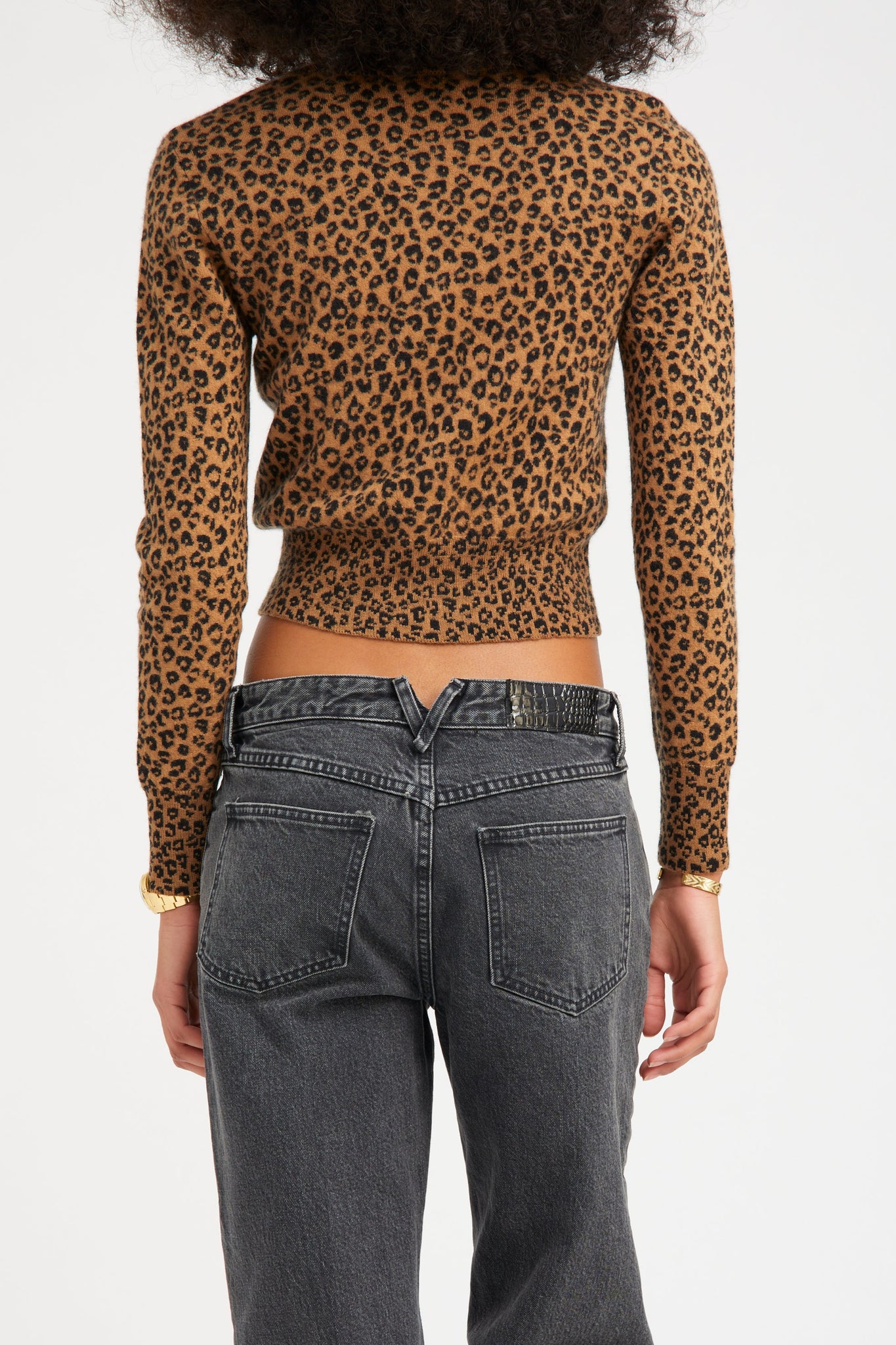 Leopard Fine Cashmere Baby Cardigan