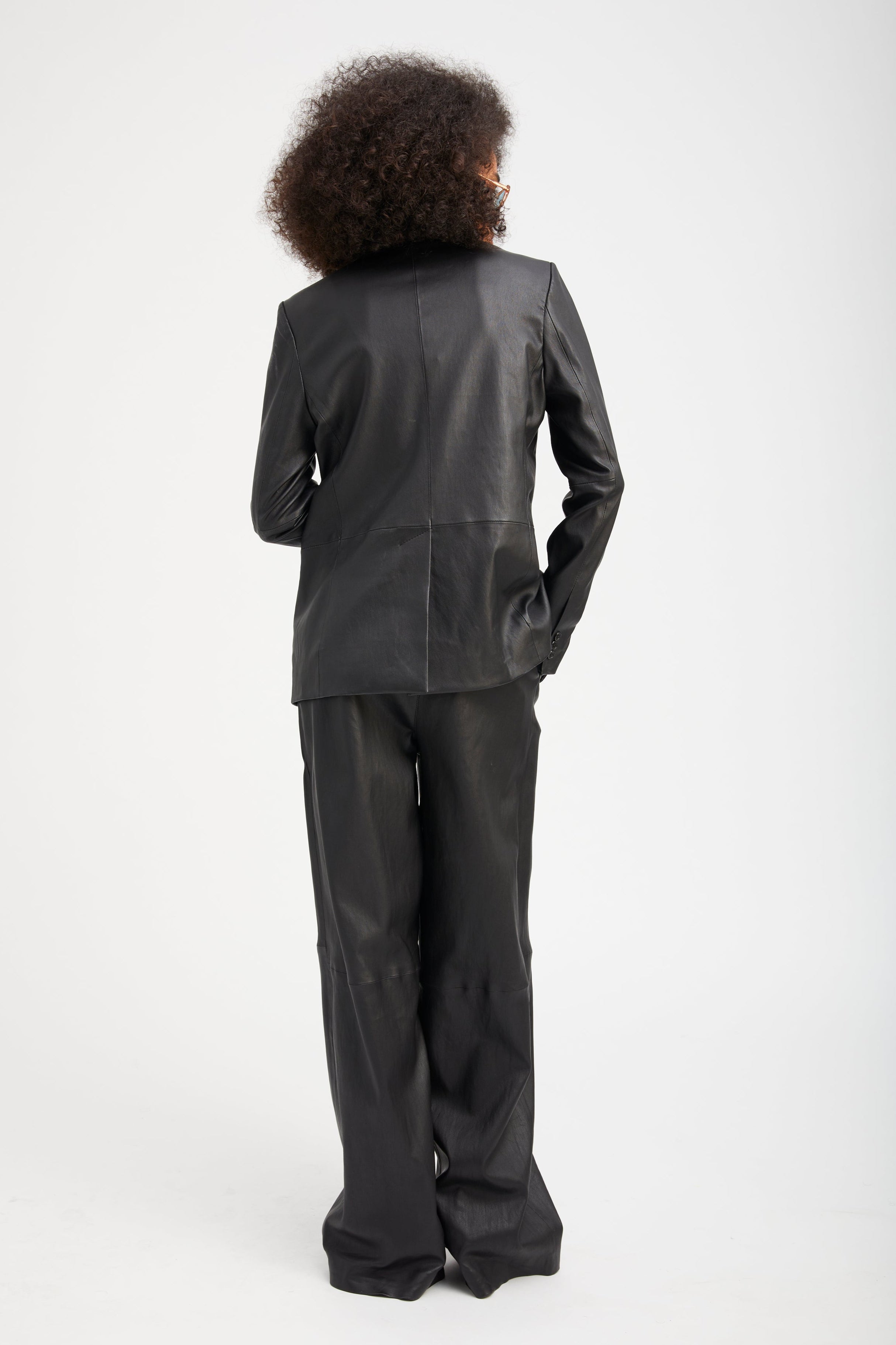 Black Leather Classic Blazer