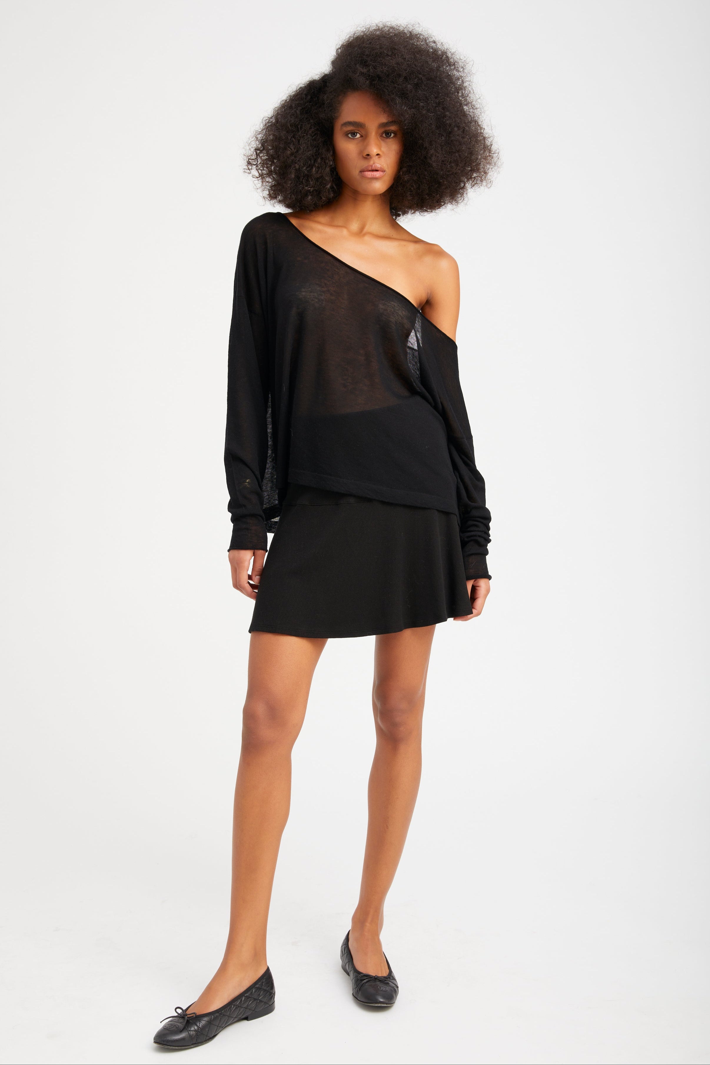 Black Rib Jane Skirt