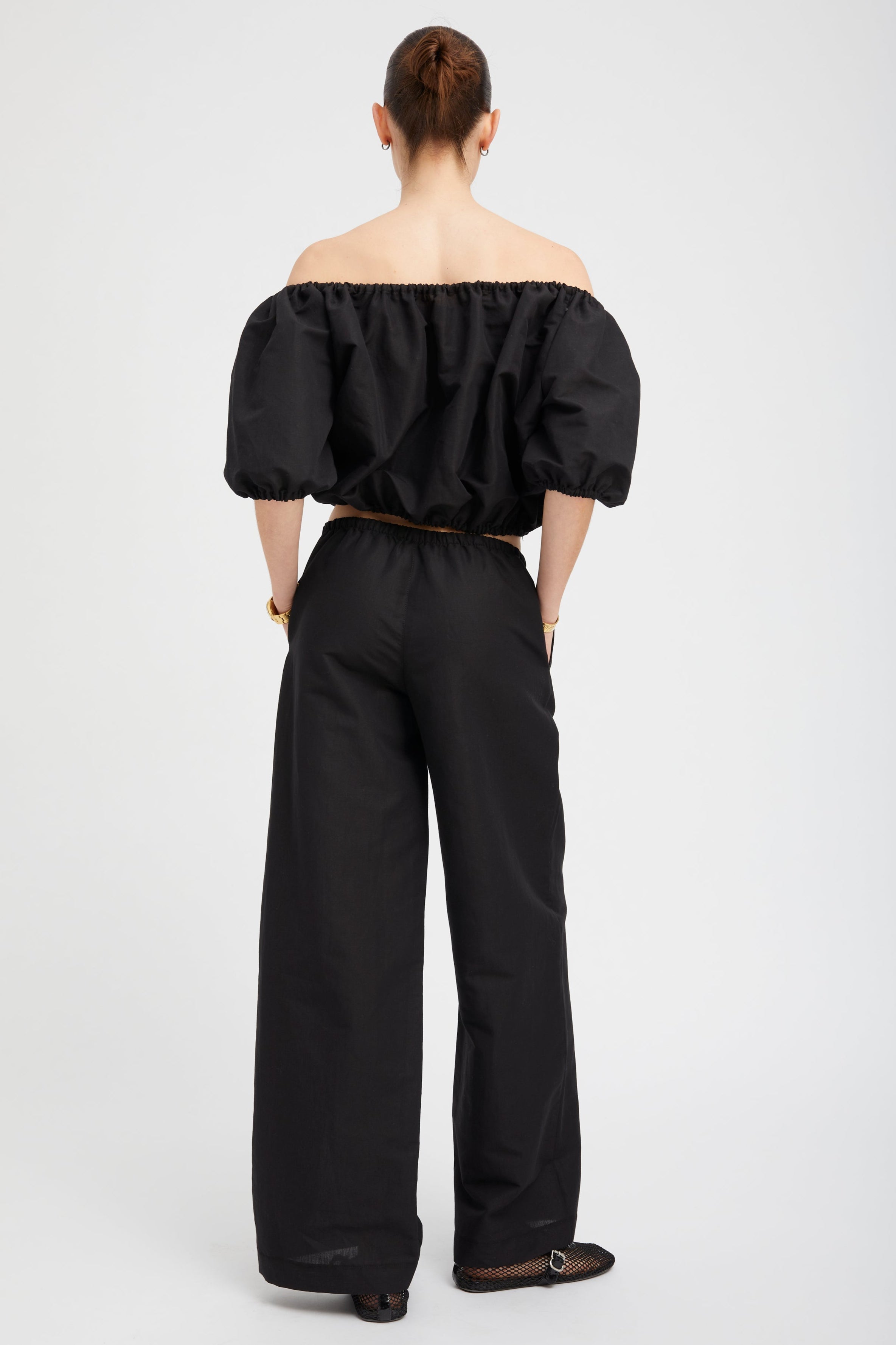 Black Linen Isabel Top