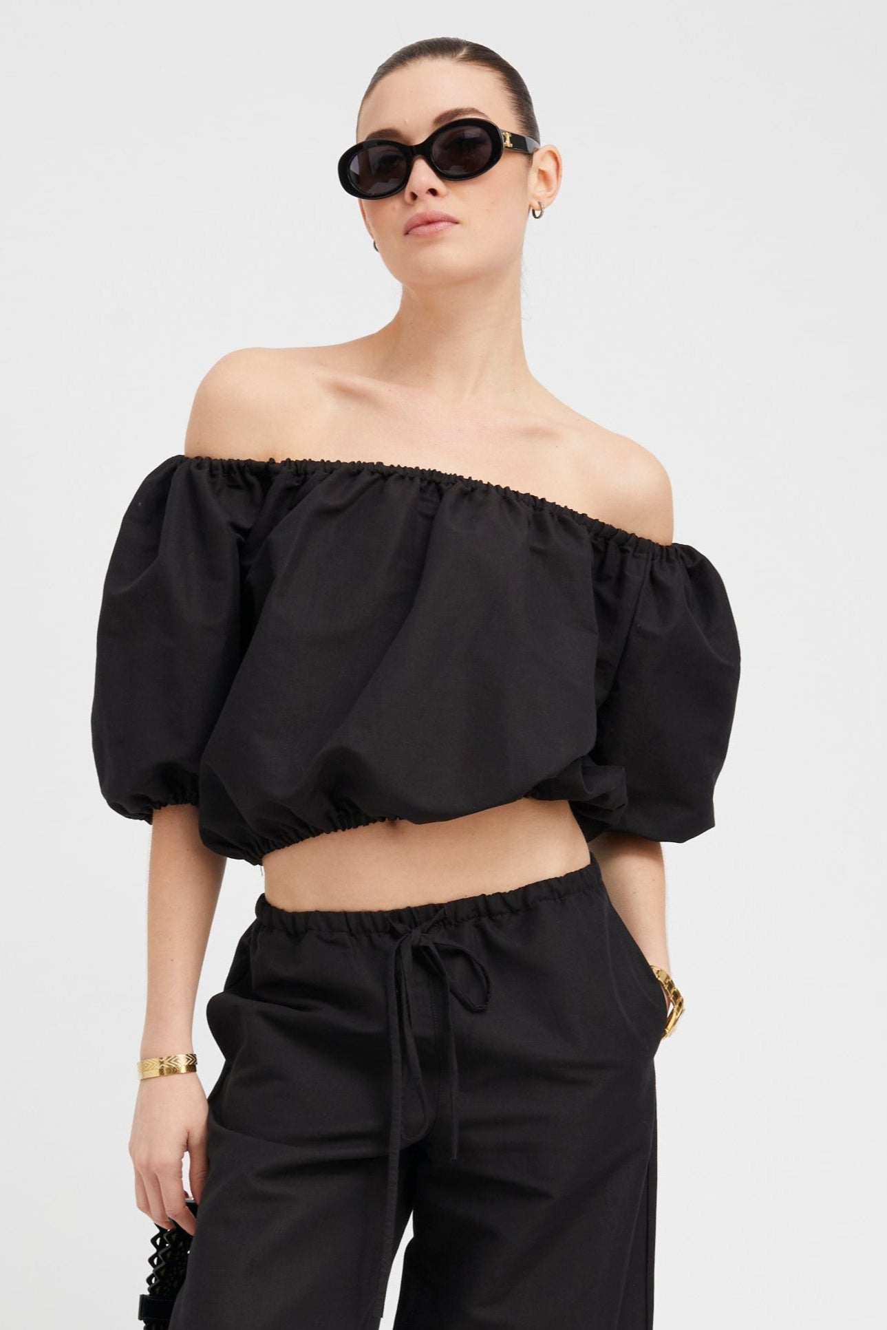Black Linen Isabel Top