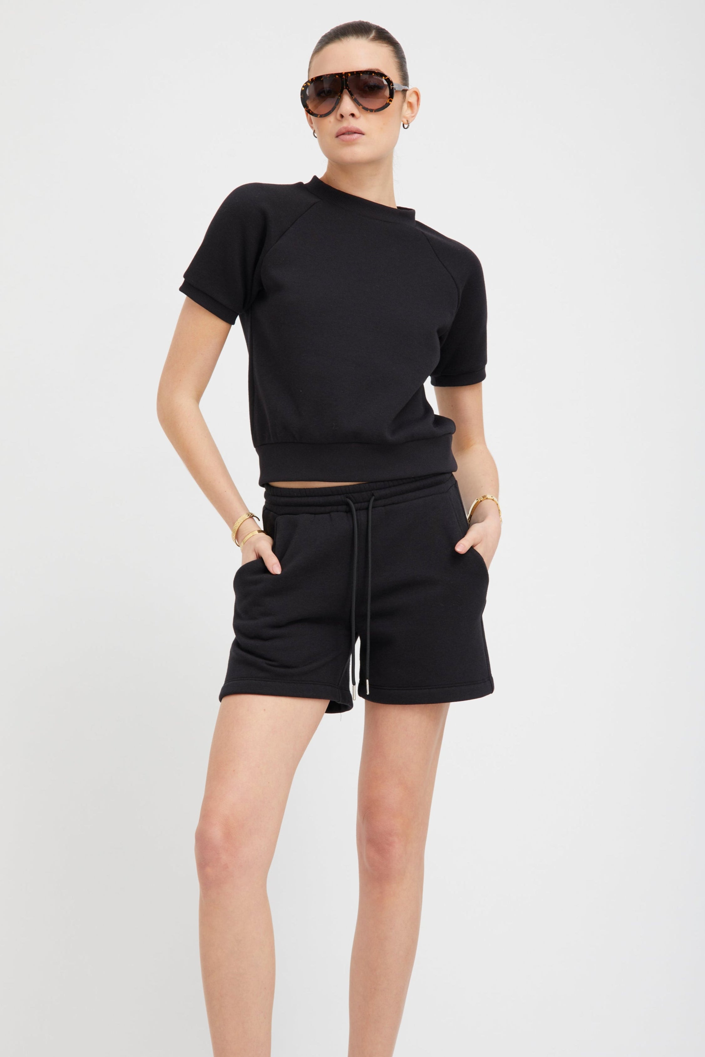 Black Sweatshorts