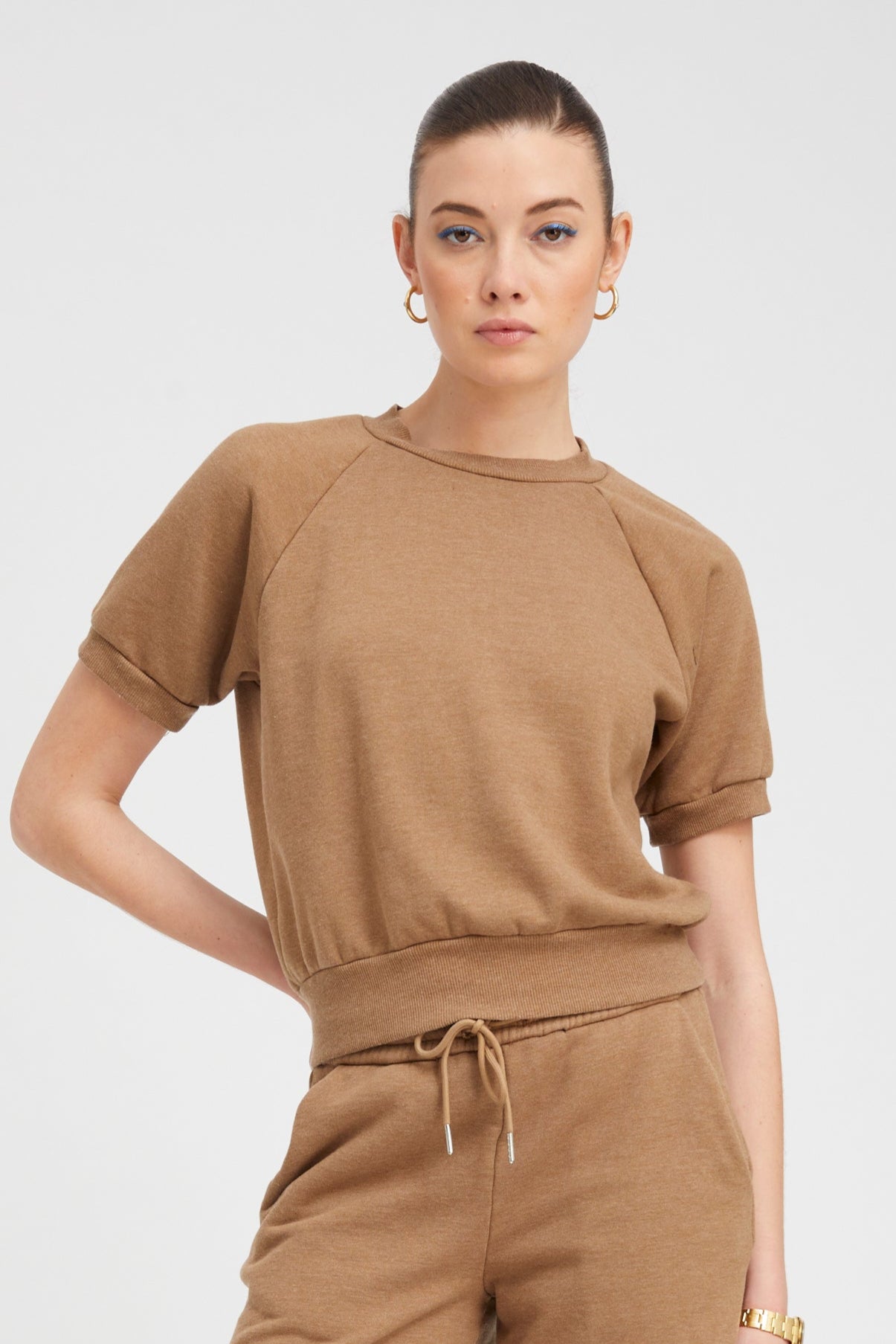 Camel Raglan Sweatshirt