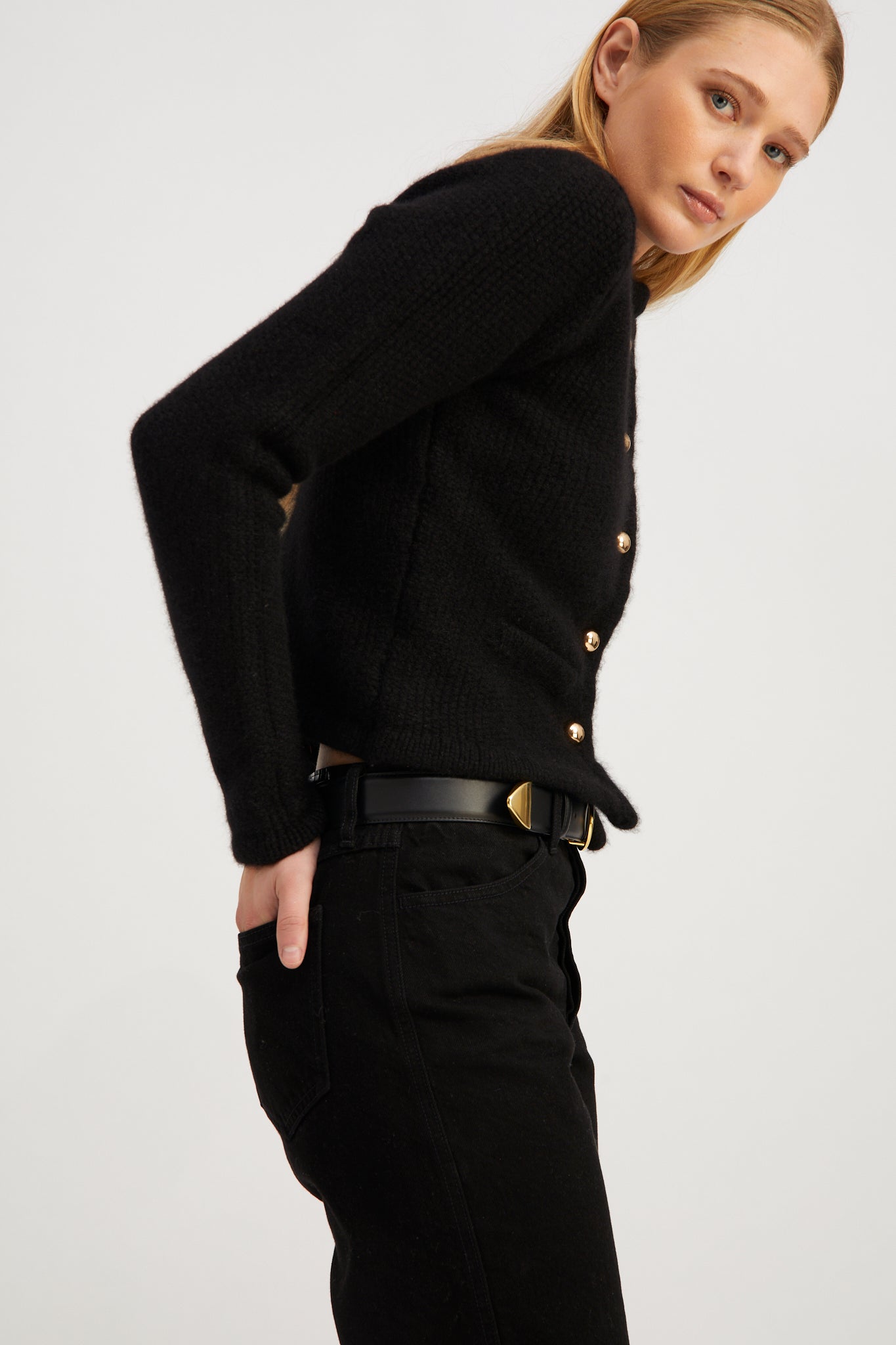 Black Cashmere Ingrid Jacket