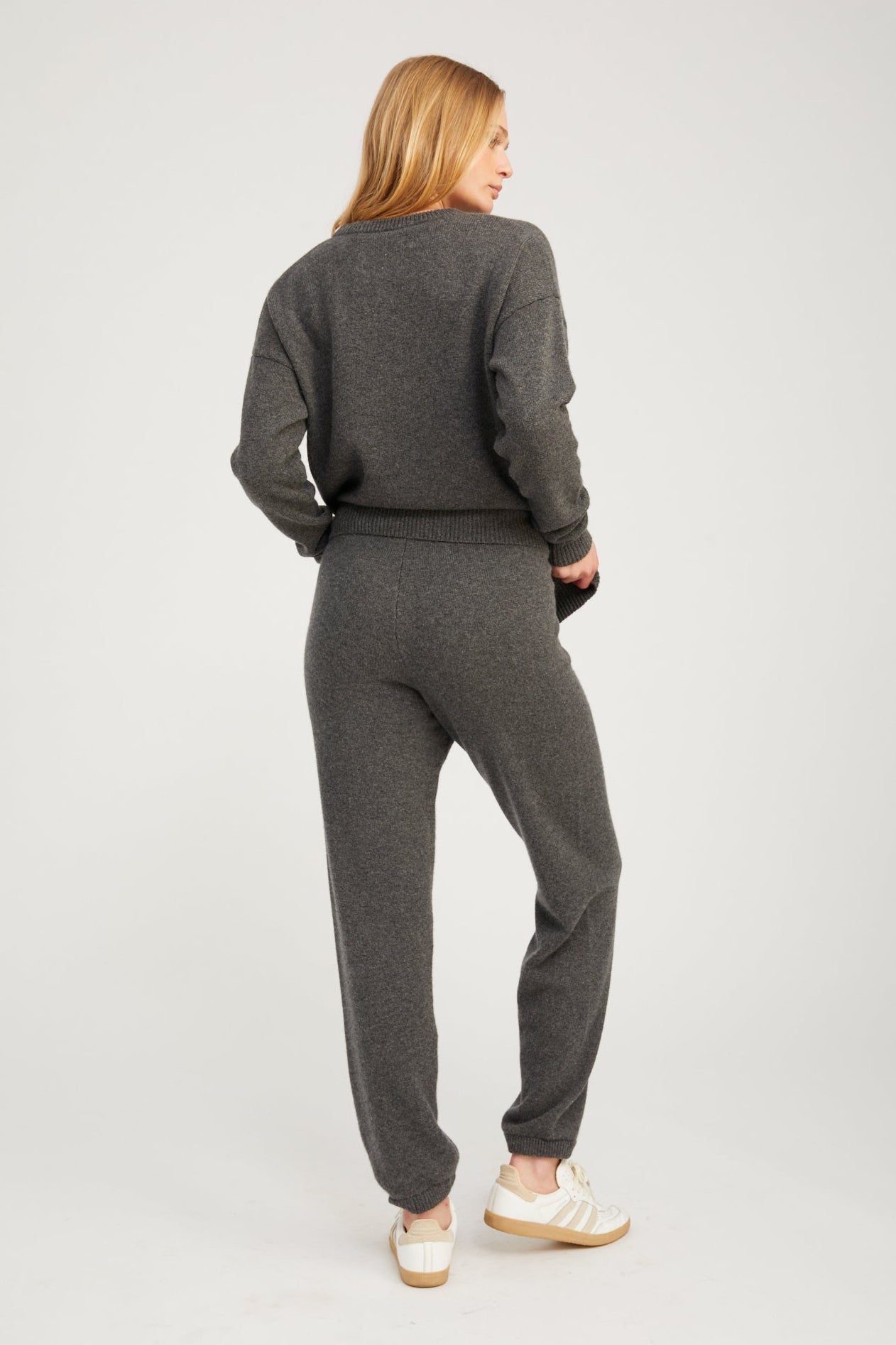 Grey Cashmere Heart Logo Sweatpants