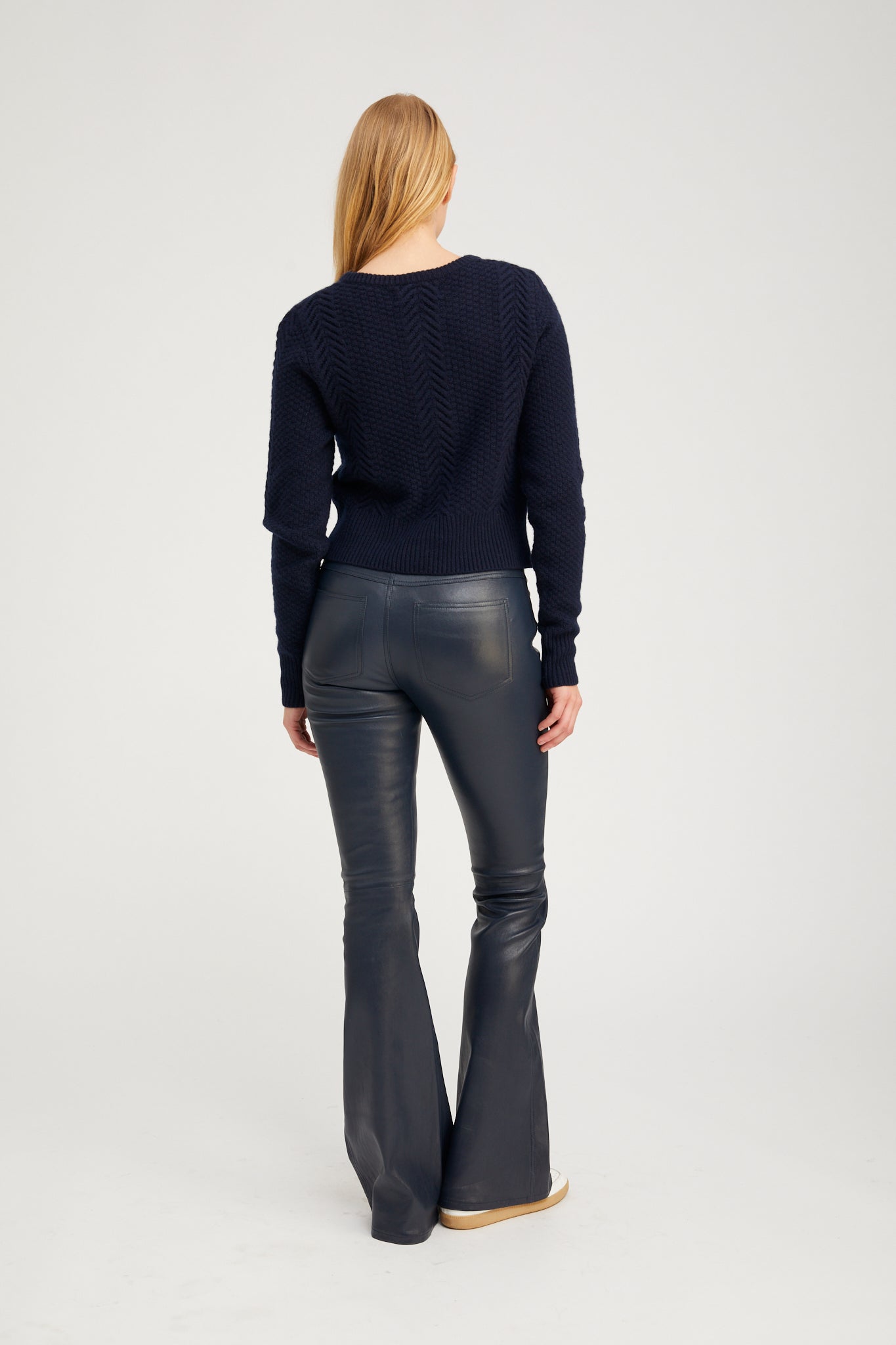 Midnight Leather 5 Pocket Micro Flare