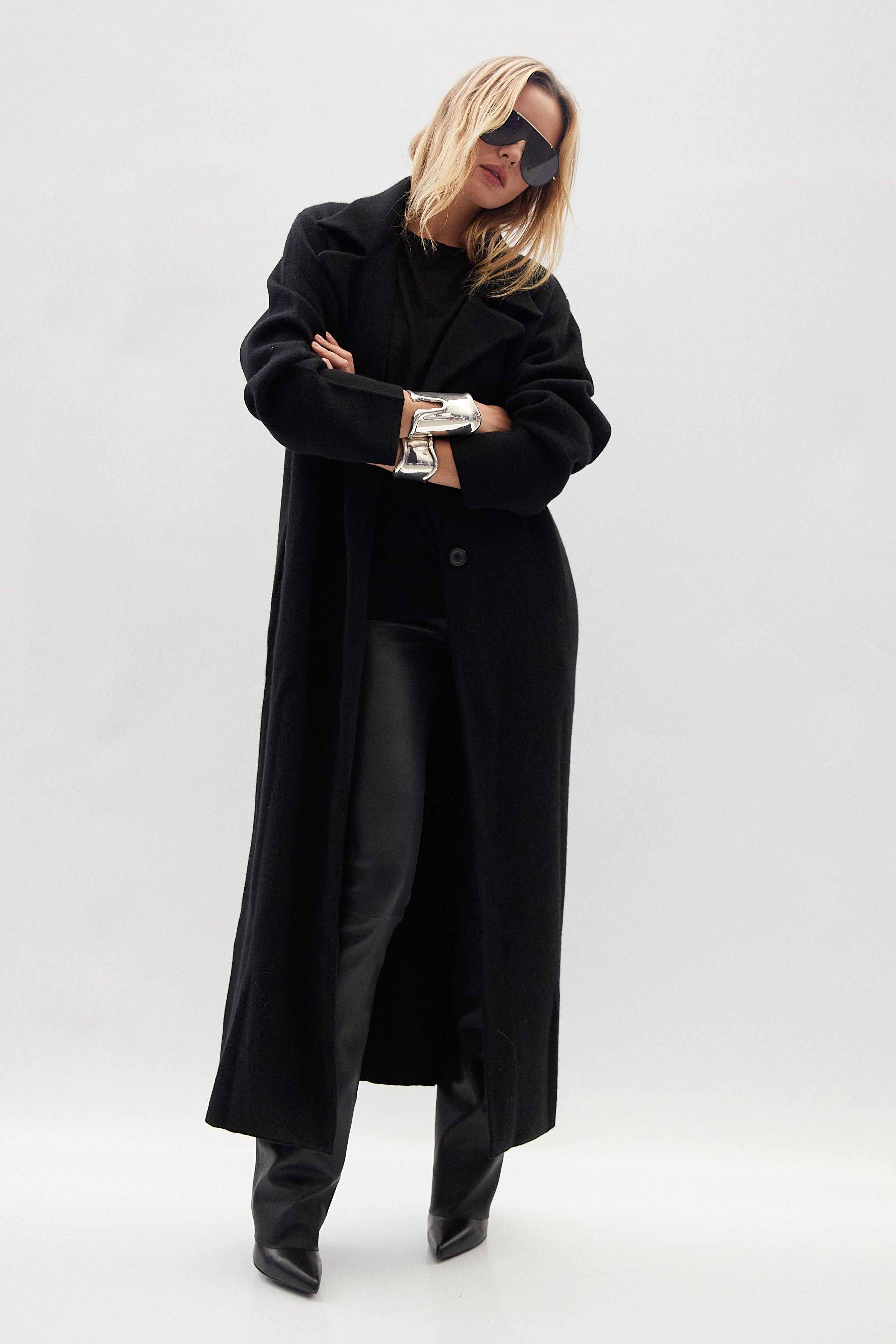 Black Cashmere Classic Coat