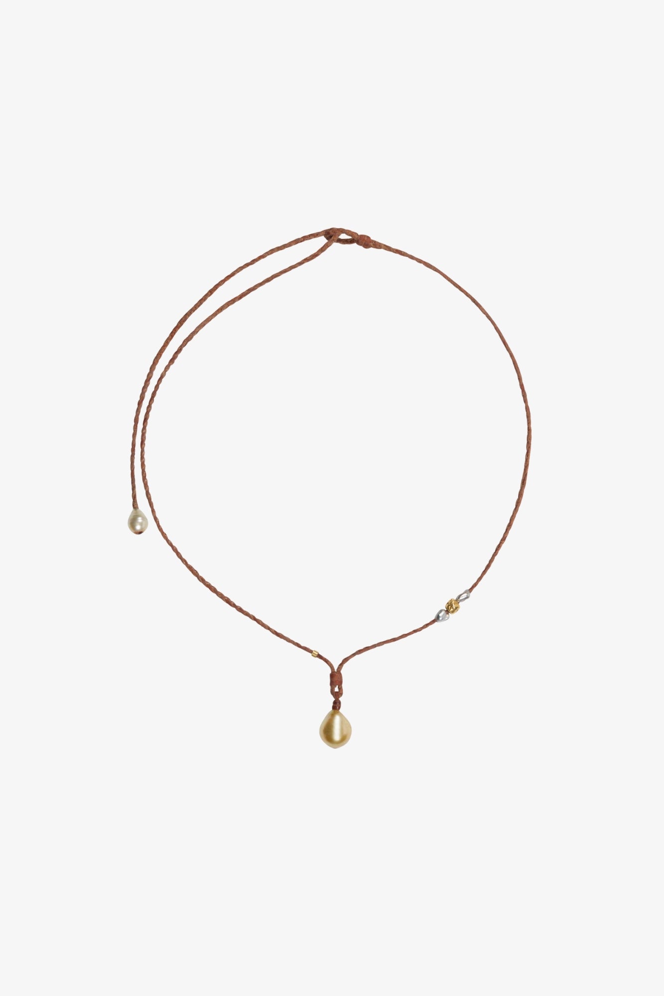 Gold Baroque Drop Necklace