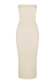 Alabaster Leather Tube Dress