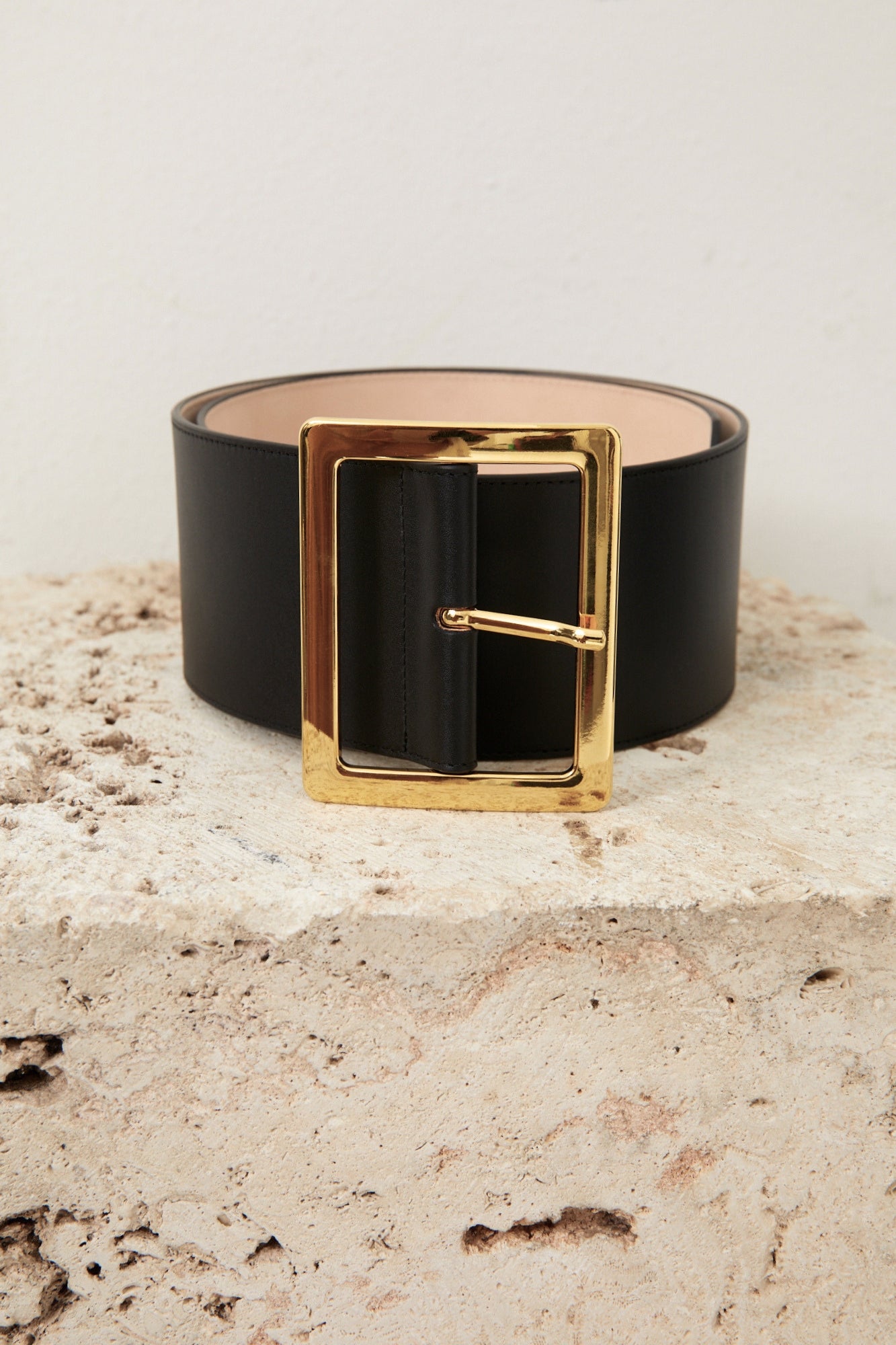 Black Leather Elsa Belt