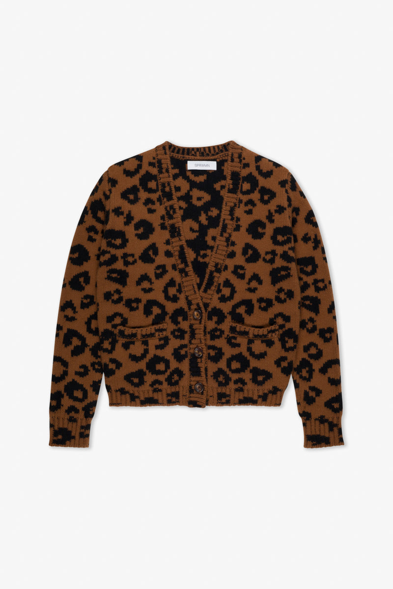 Leopard Cashmere Cardigan