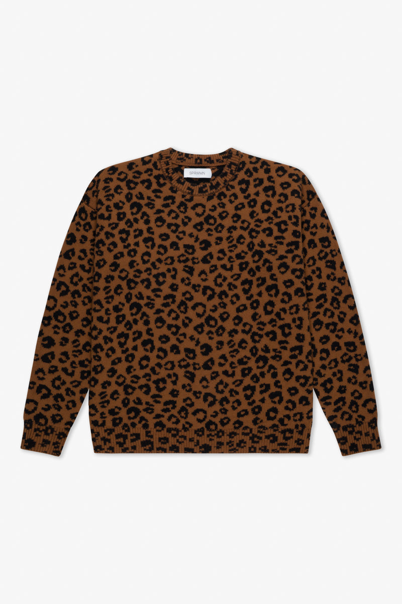 Leopard Cashmere Sweatshirt