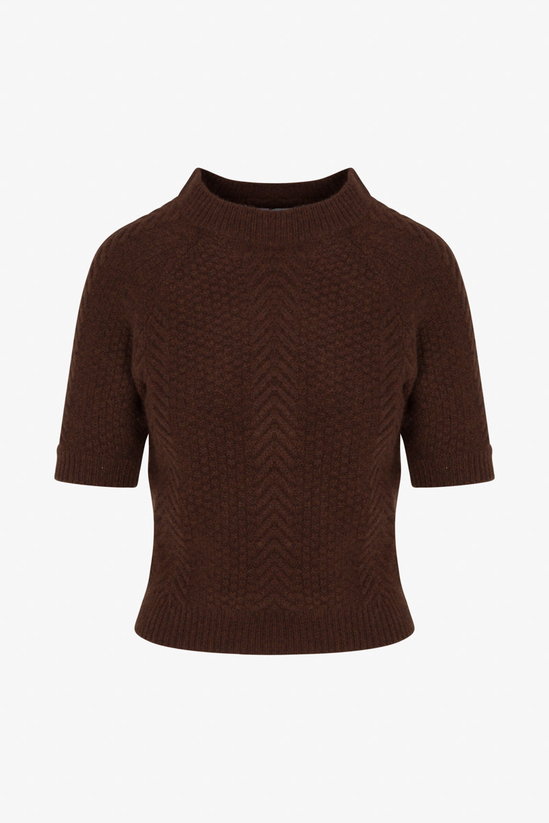 Americano Cashmere Cable Knit Raglan Sweater