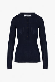 Navy Cashmere Henley