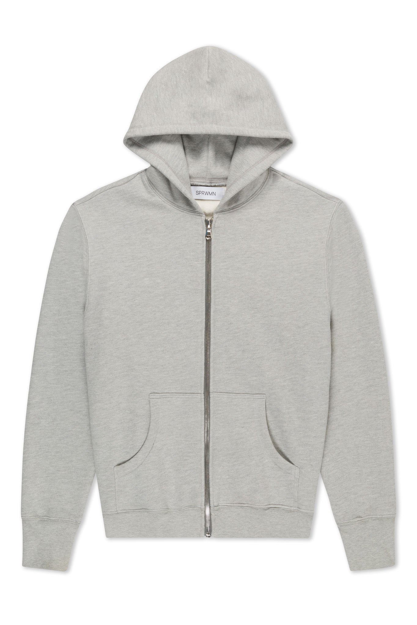 Heather Grey Zip Up Hoodie