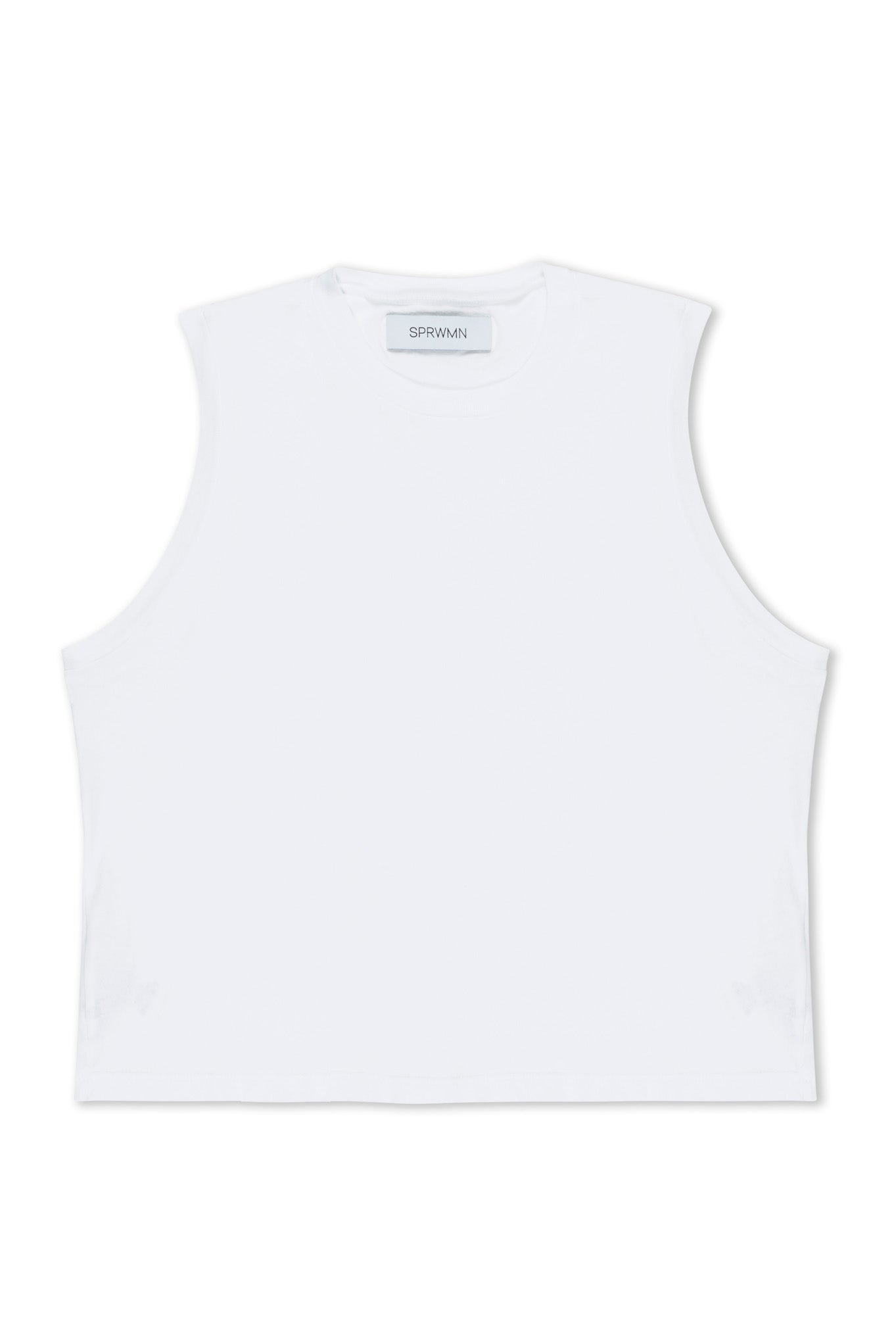 White Cotton Muscle Tee