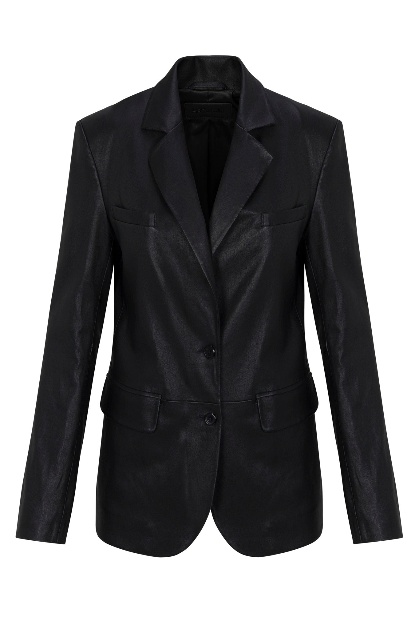 Black Leather Classic Blazer