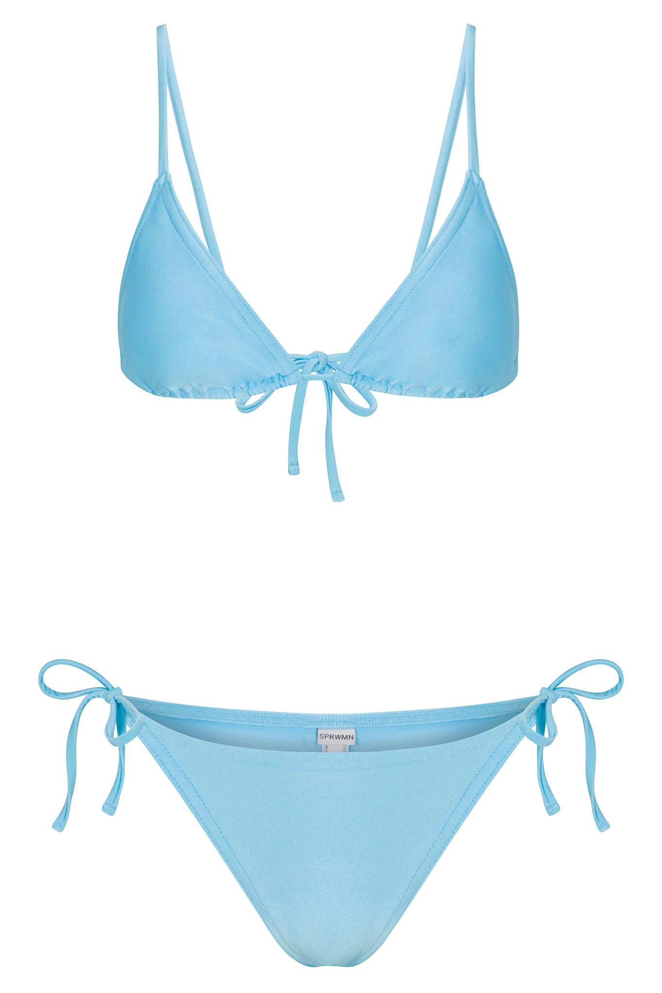 Baby Blue Triangle Bikini Top
