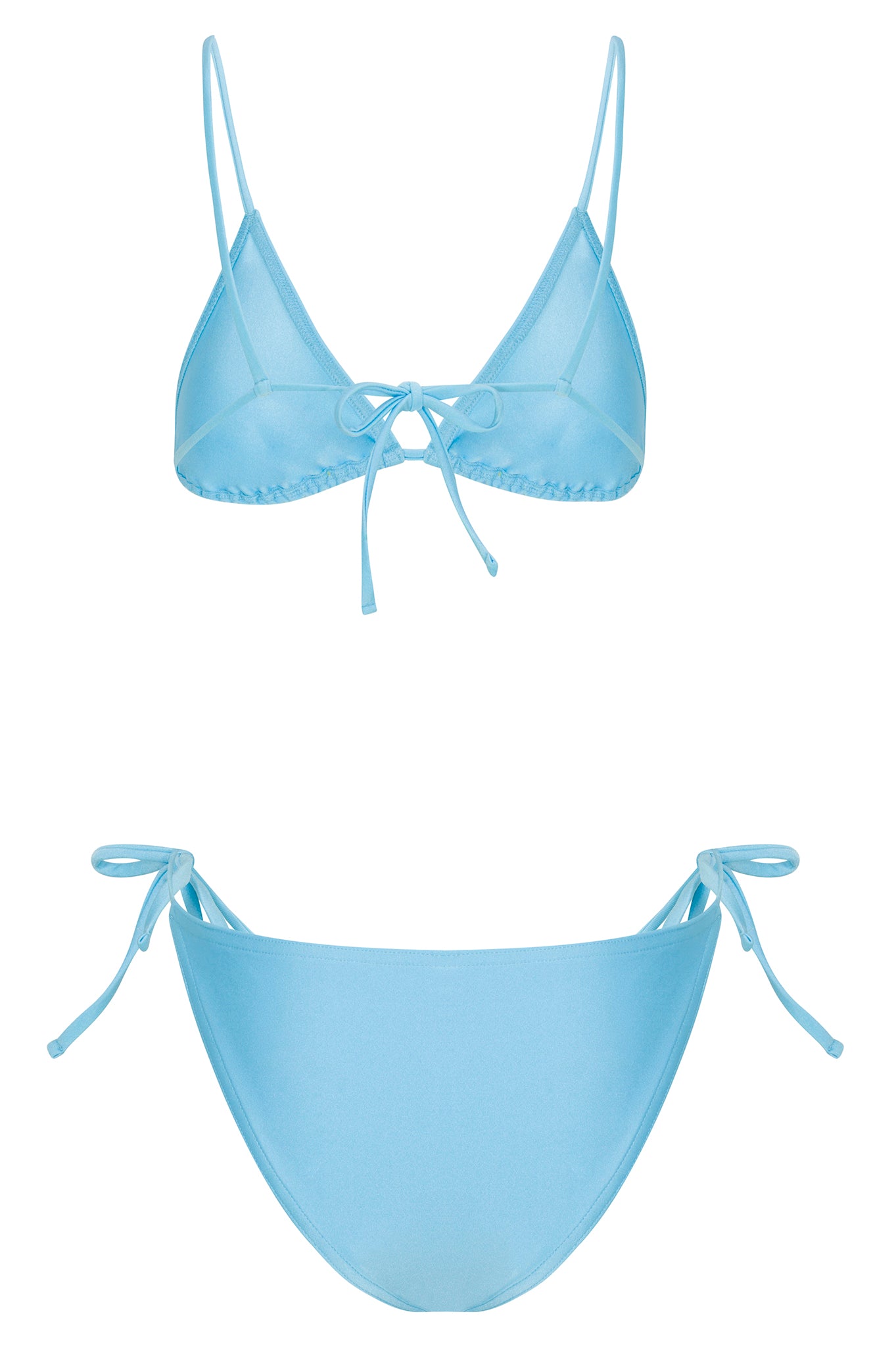 Baby Blue Triangle Bikini Top