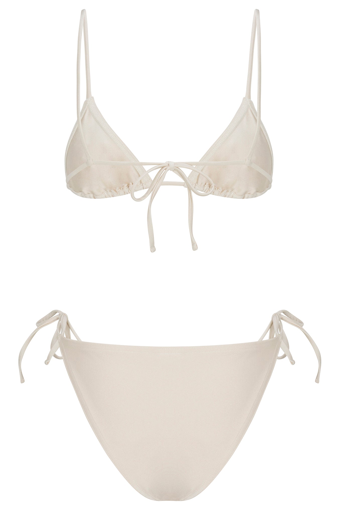Creme Triangle Bikini Top