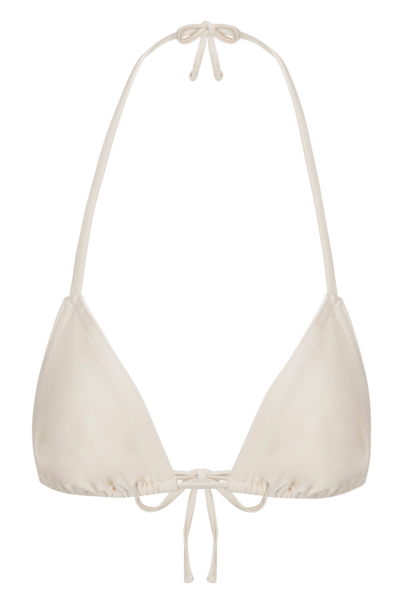 Creme Triangle Bikini Top