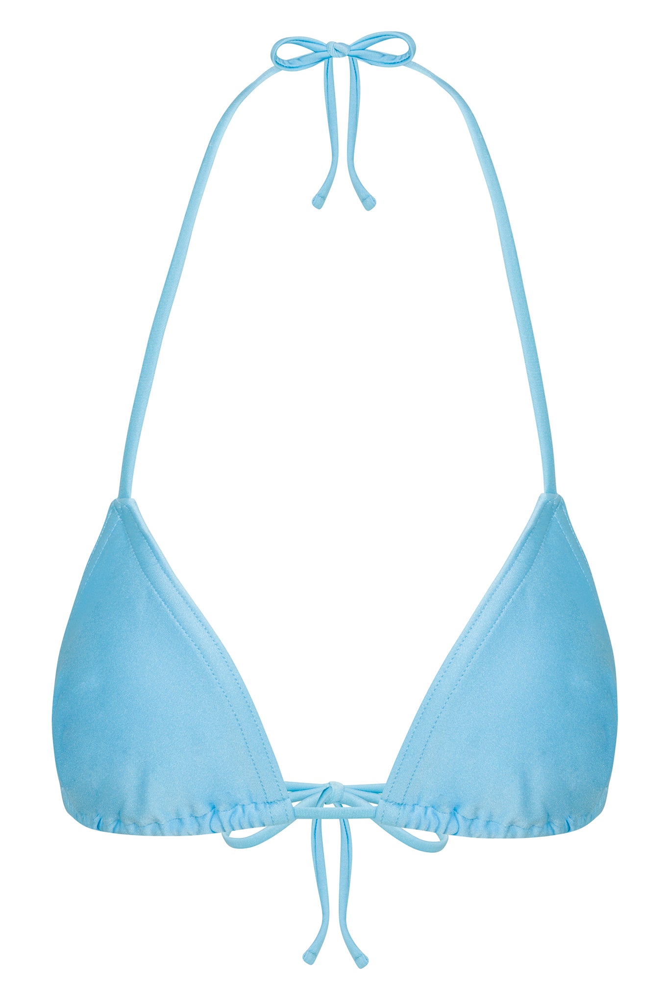 Baby Blue Triangle Bikini Top