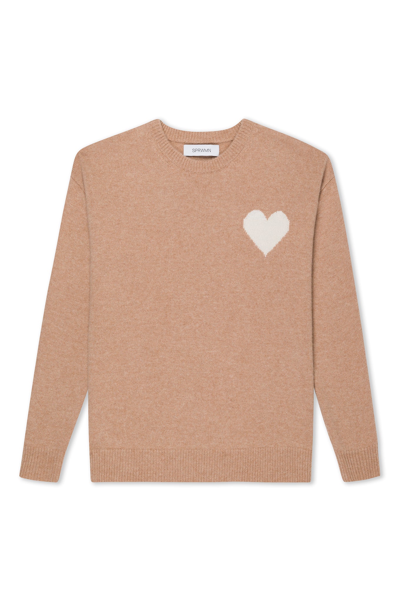 Almondine Cashmere Heart Logo Sweatshirt