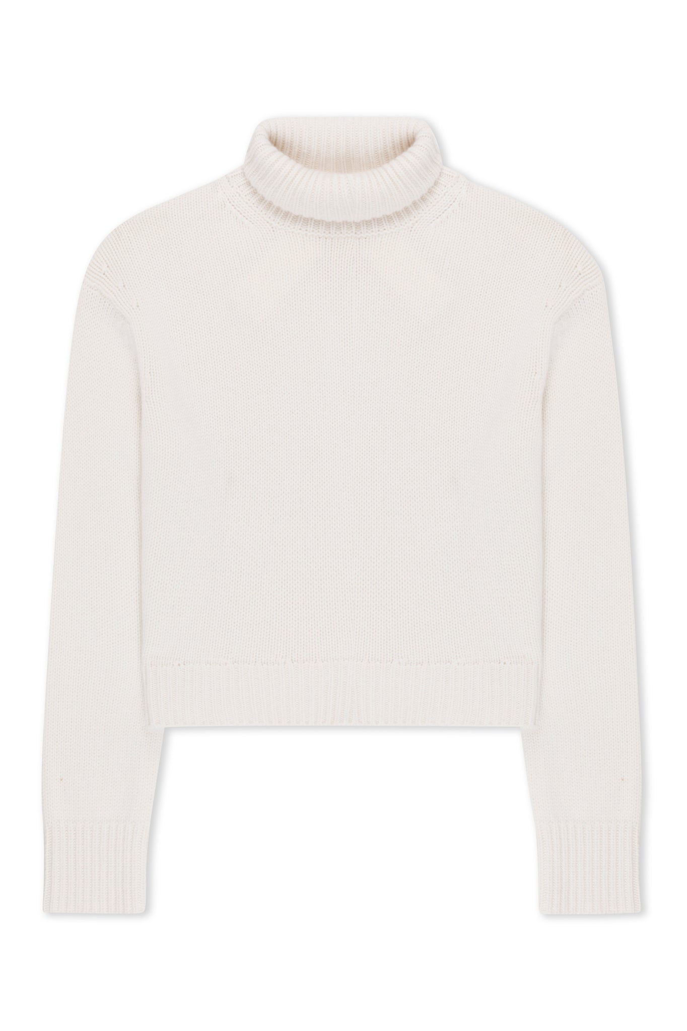 Chalk Heavy Cashmere Turtleneck Sweater