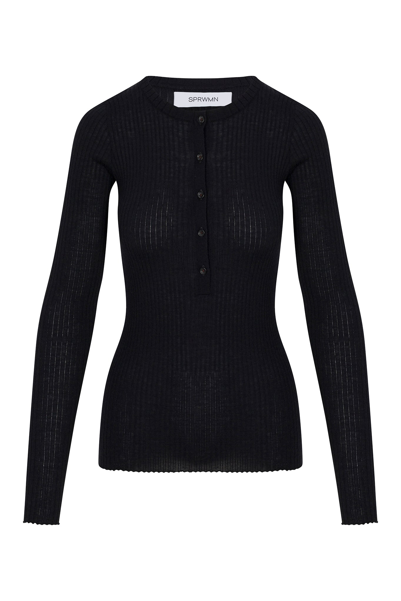 Black Cashmere Henley
