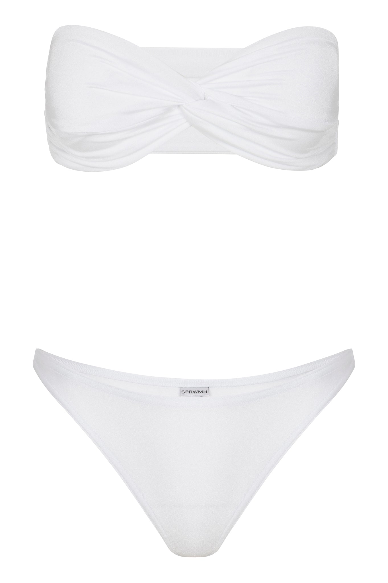 White Twist Bandeau Top