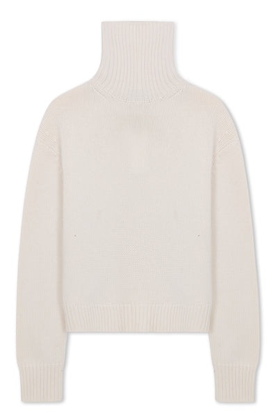 Chalk Cashmere Heavy Turtleneck Sweater