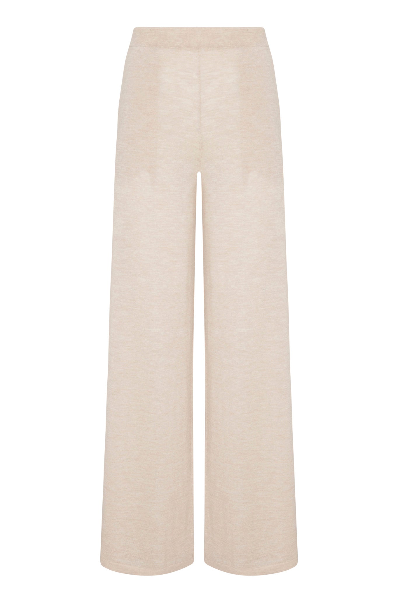 Latte Ultra Fine Cashmere Wide Leg Pants