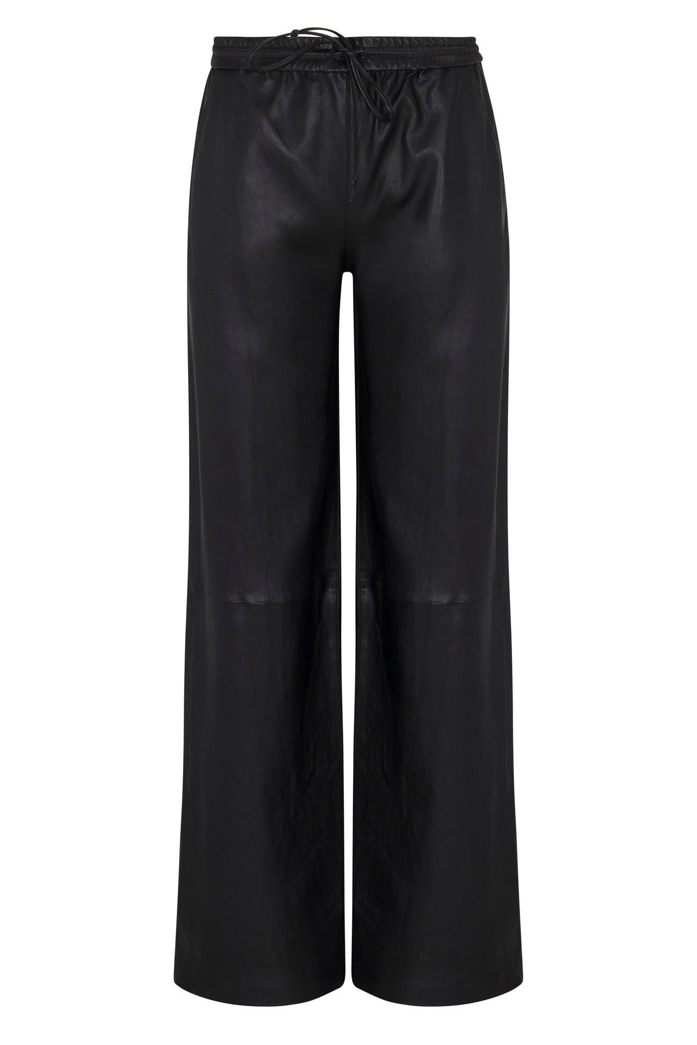 Black Leather Baggy Pants