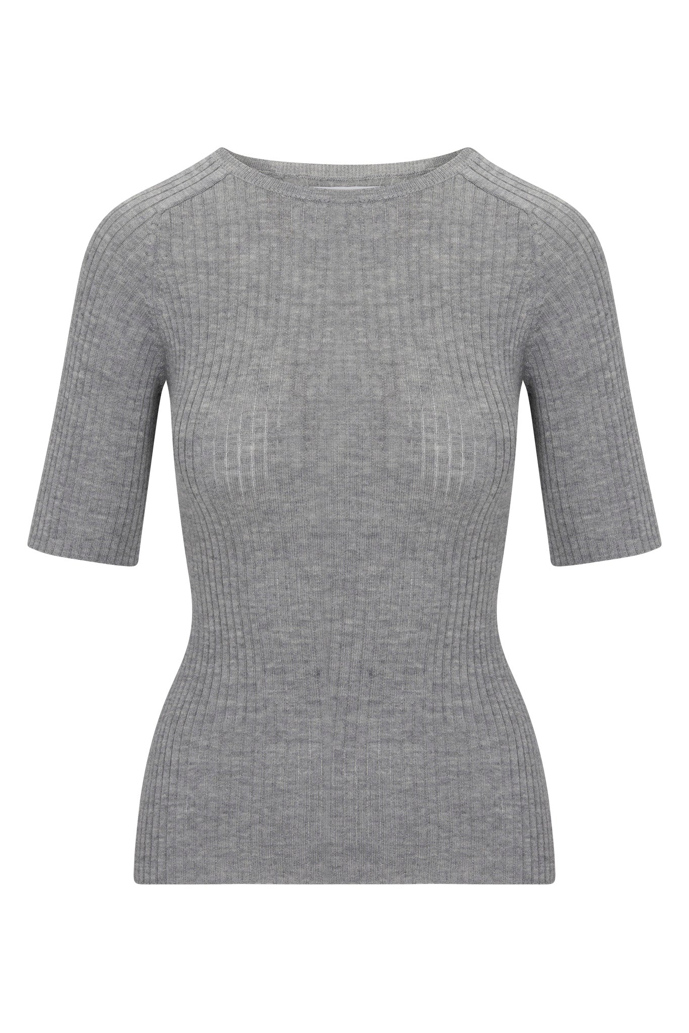 Thunder Cashmere Mid Sleeve Crewneck