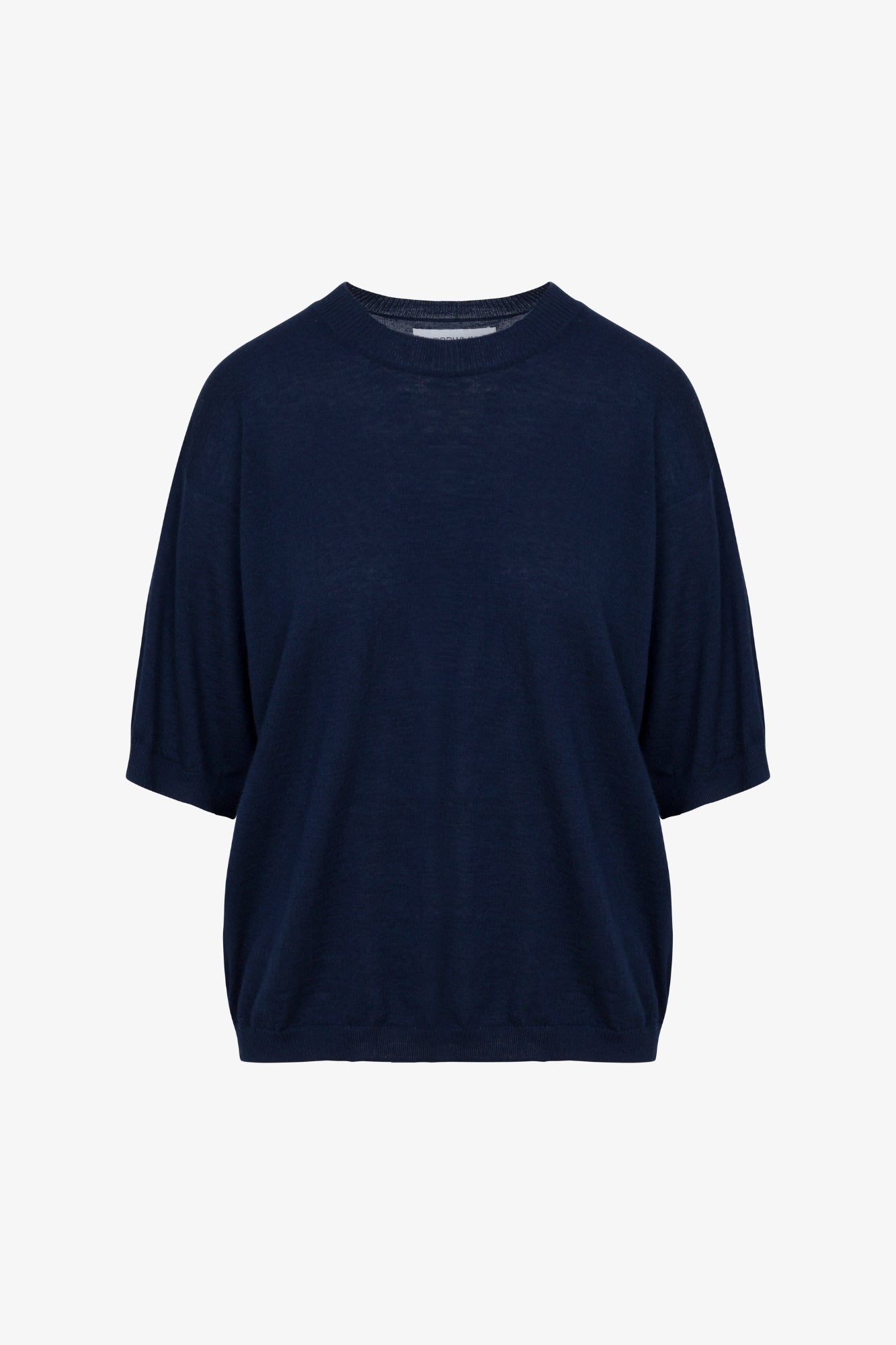 Navy Cashmere Boxy Tee