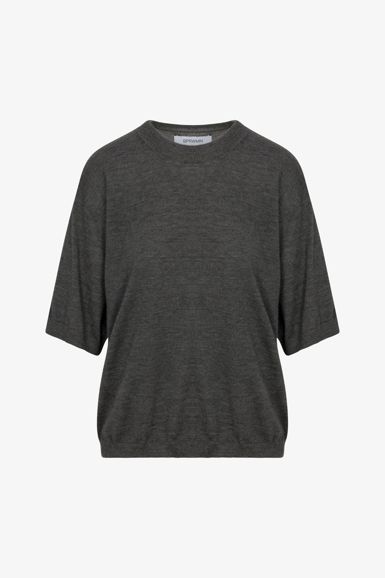 Charcoal Cashmere Boxy Tee